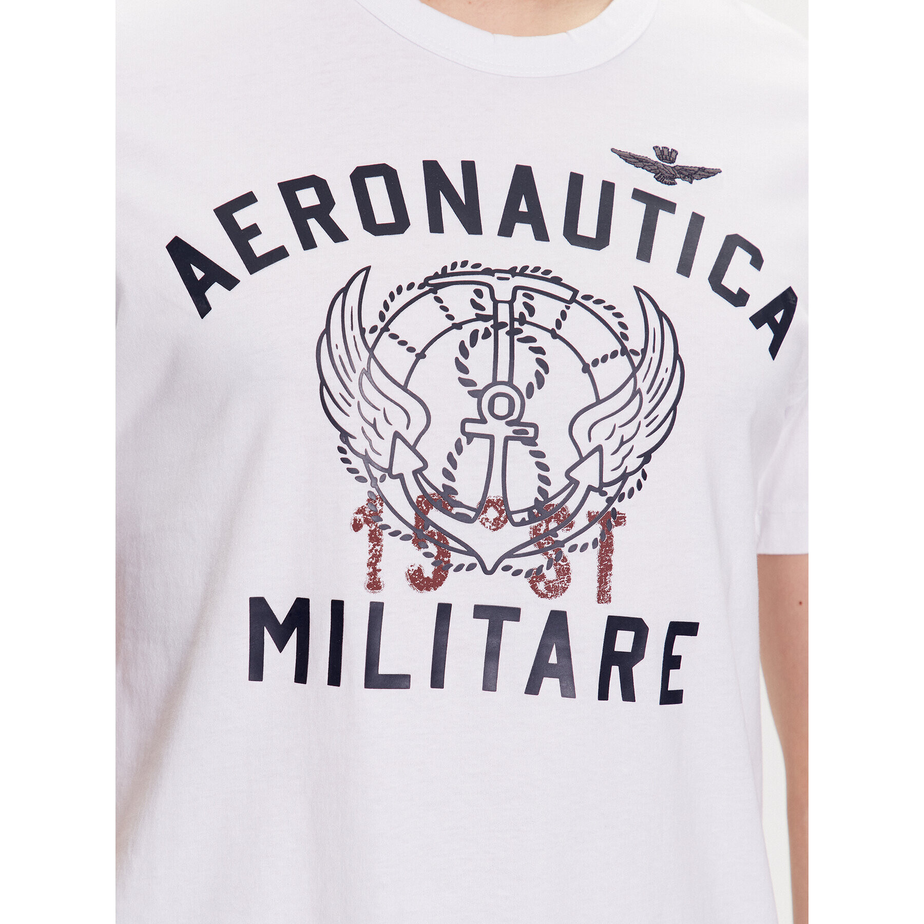 Aeronautica Militare Тишърт 231TS2095J597 Бял Regular Fit - Pepit.bg