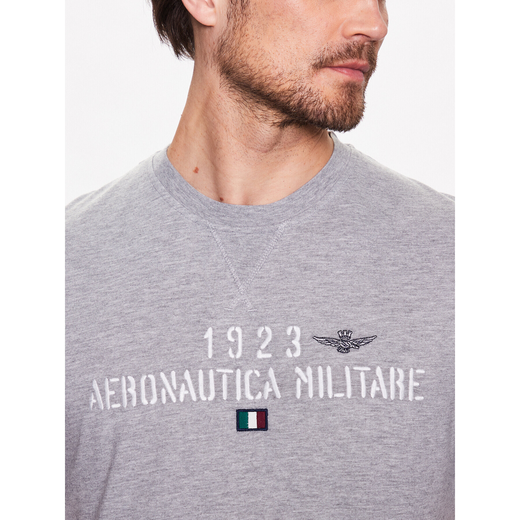 Aeronautica Militare Тишърт 231TS2099J584 Сив Regular Fit - Pepit.bg