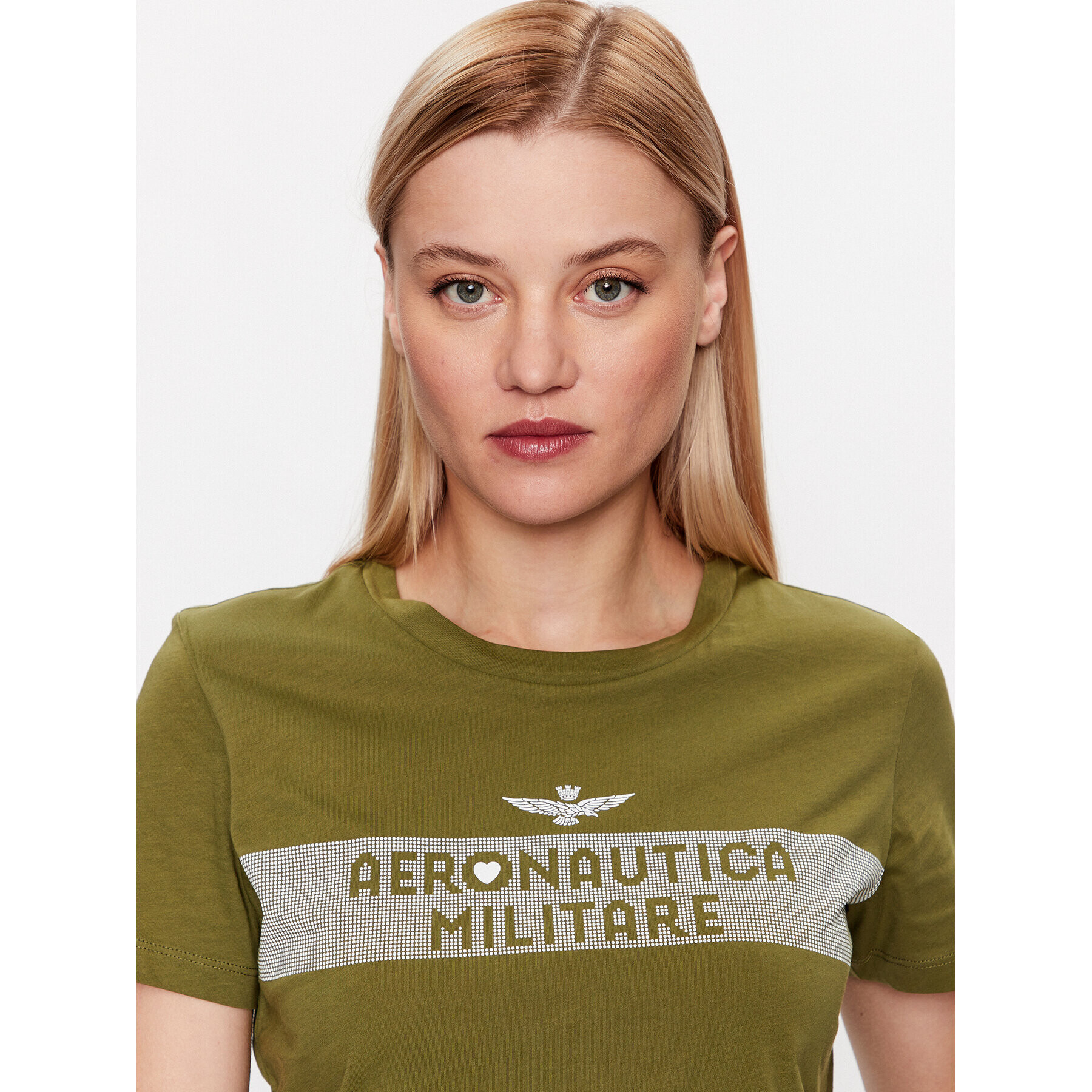 Aeronautica Militare Тишърт 231TS2101DJ510 Зелен Regular Fit - Pepit.bg