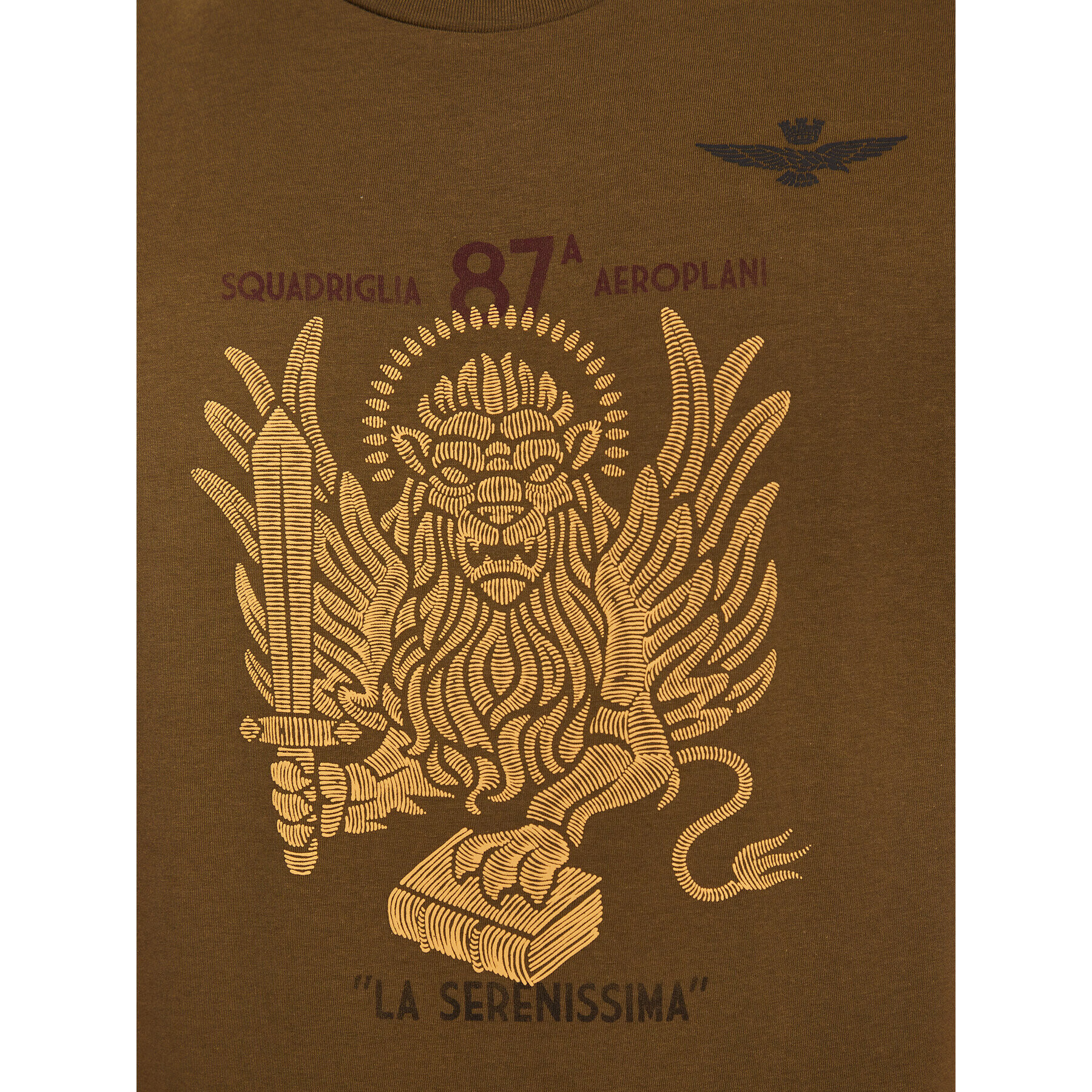 Aeronautica Militare Тишърт 231TS2126J607 Зелен Regular Fit - Pepit.bg