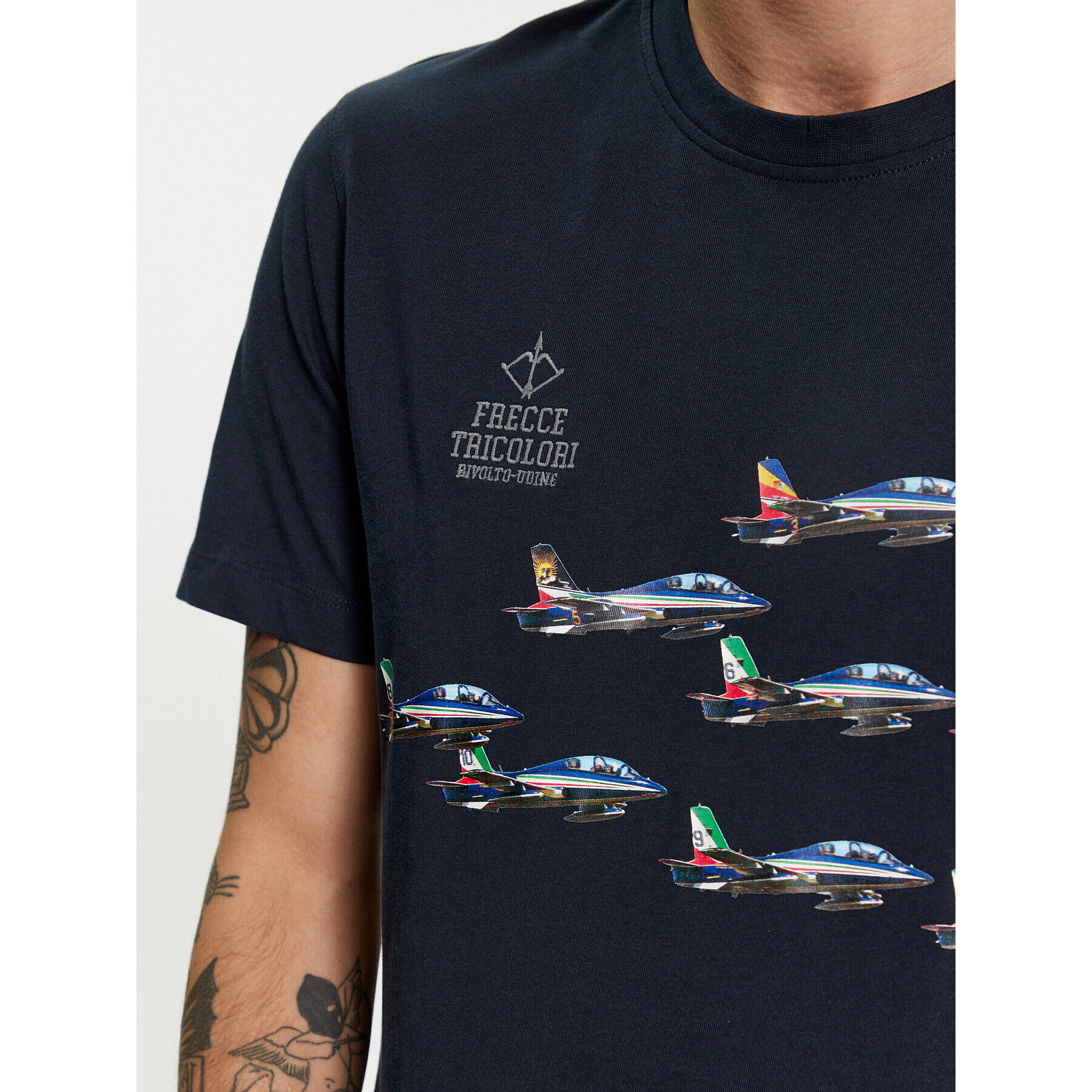 Aeronautica Militare Тишърт 232TS2150J538 Тъмносин Regular Fit - Pepit.bg