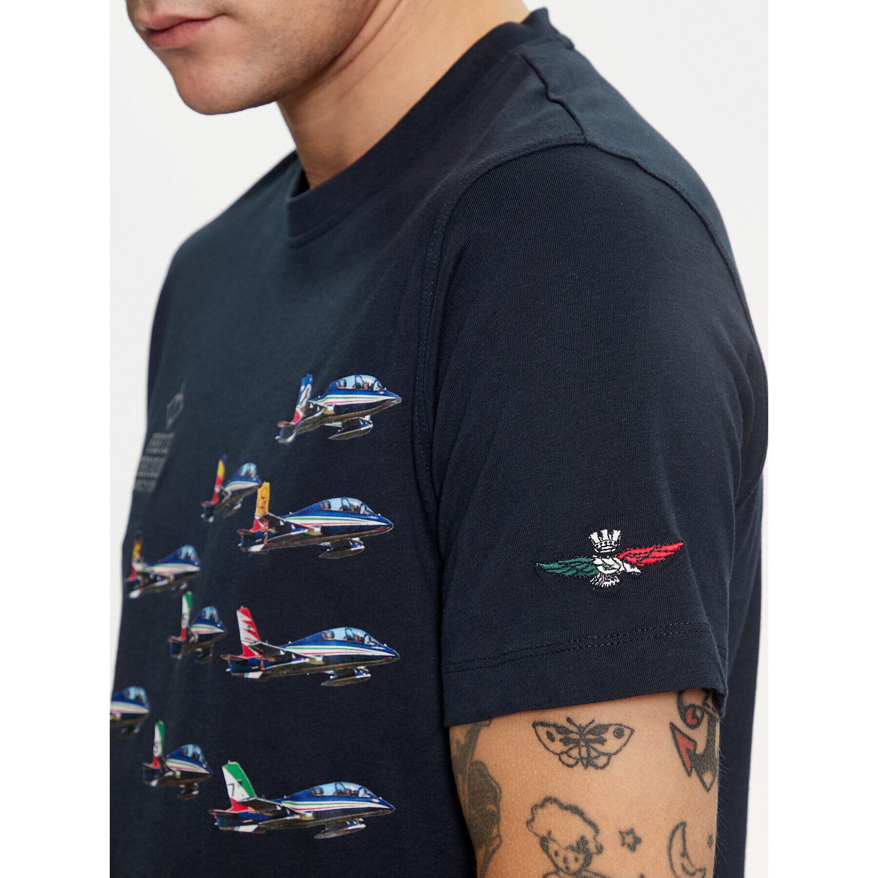 Aeronautica Militare Тишърт 232TS2150J538 Тъмносин Regular Fit - Pepit.bg