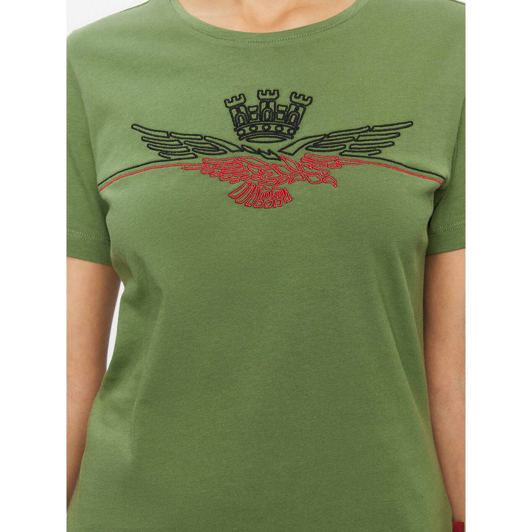 Aeronautica Militare Тишърт 232TS2164DJ496 Зелен Regular Fit - Pepit.bg