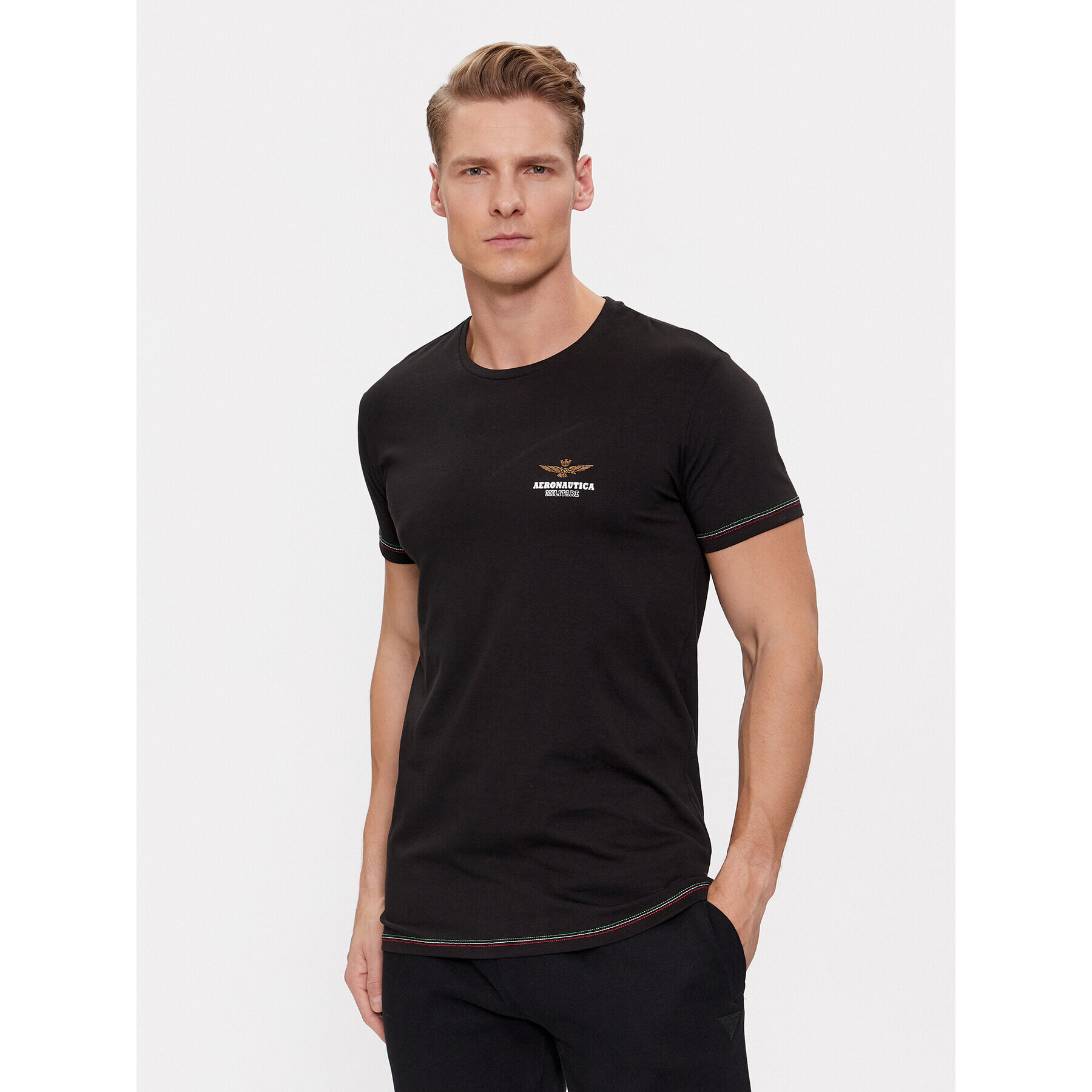 Aeronautica Militare Тишърт AM1UTI003 Черен Regular Fit - Pepit.bg