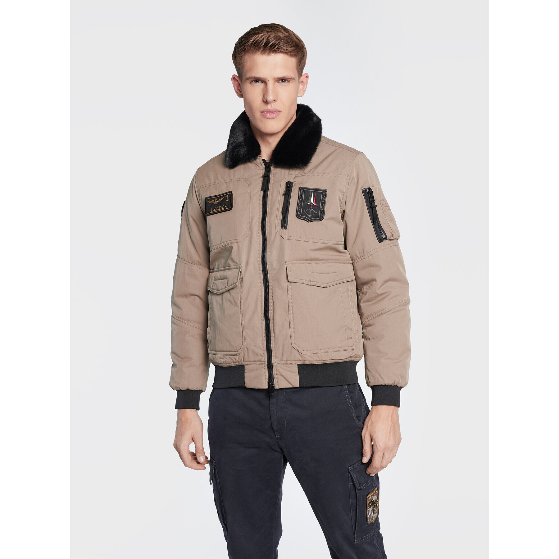 Aeronautica Militare Зимно яке 222AB2041CT2932 Зелен Regular Fit - Pepit.bg