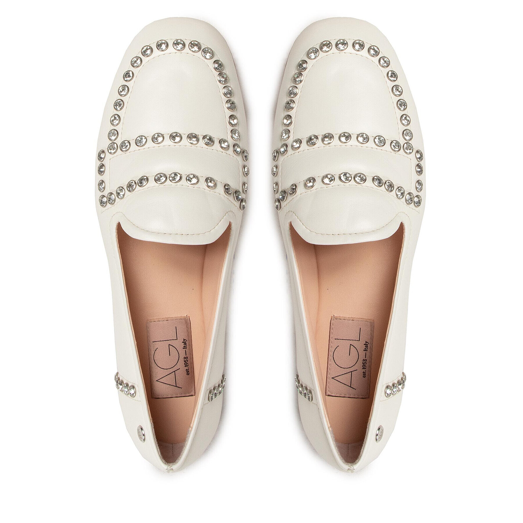 AGL Лоуфъри Jess Loafer D834035PCKS034B704 Бял - Pepit.bg
