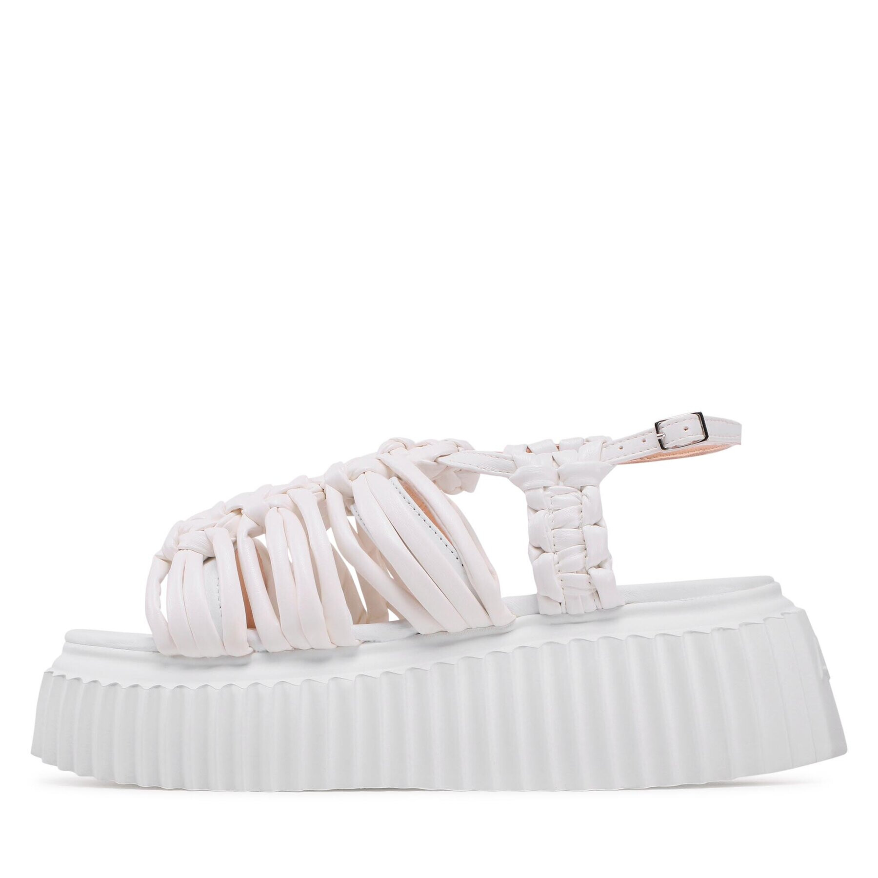 AGL Сандали Alice Flatform D642072PQKE158A634 Бял - Pepit.bg