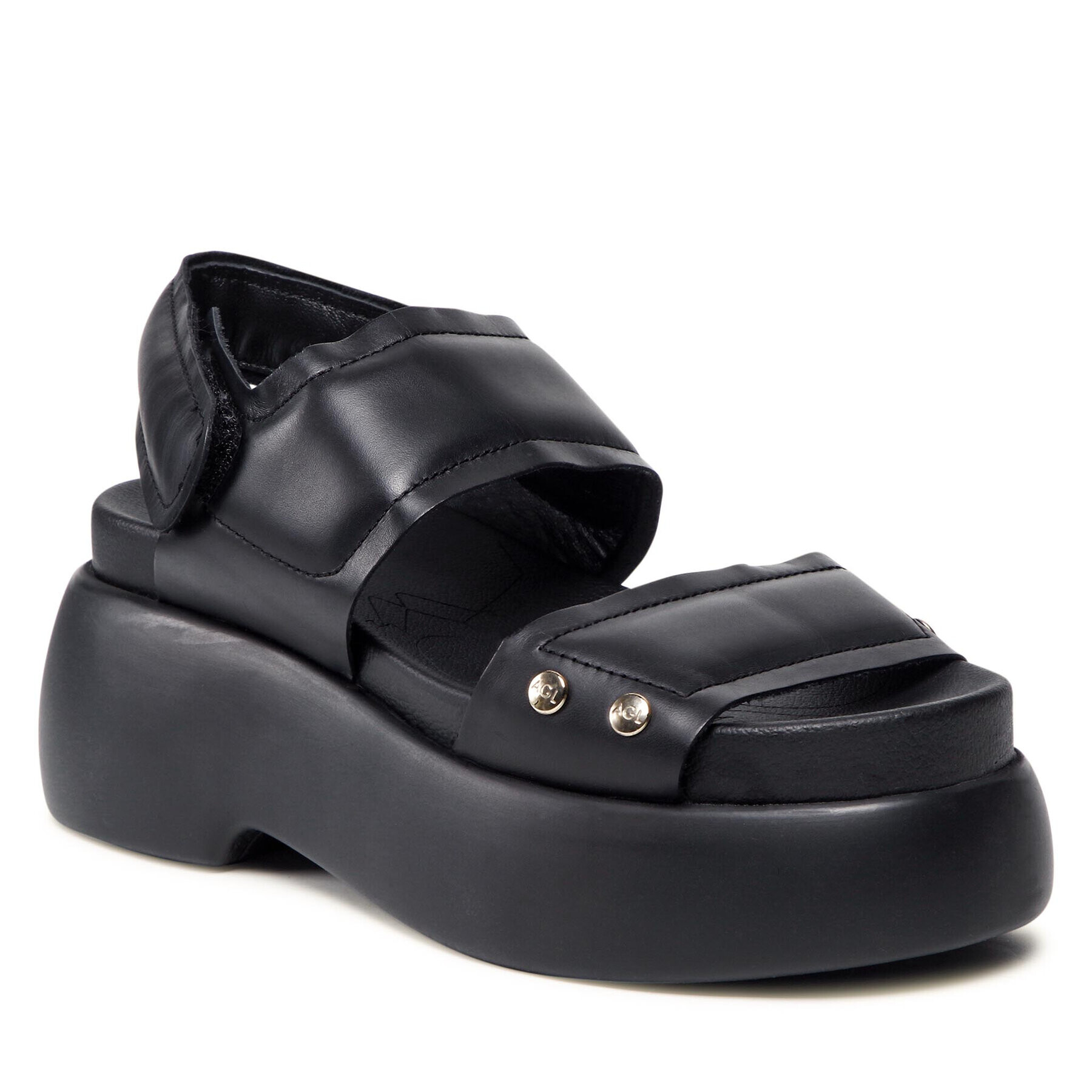 AGL Сандали Puffy Sandal D671003PGOLISC0000 Черен - Pepit.bg