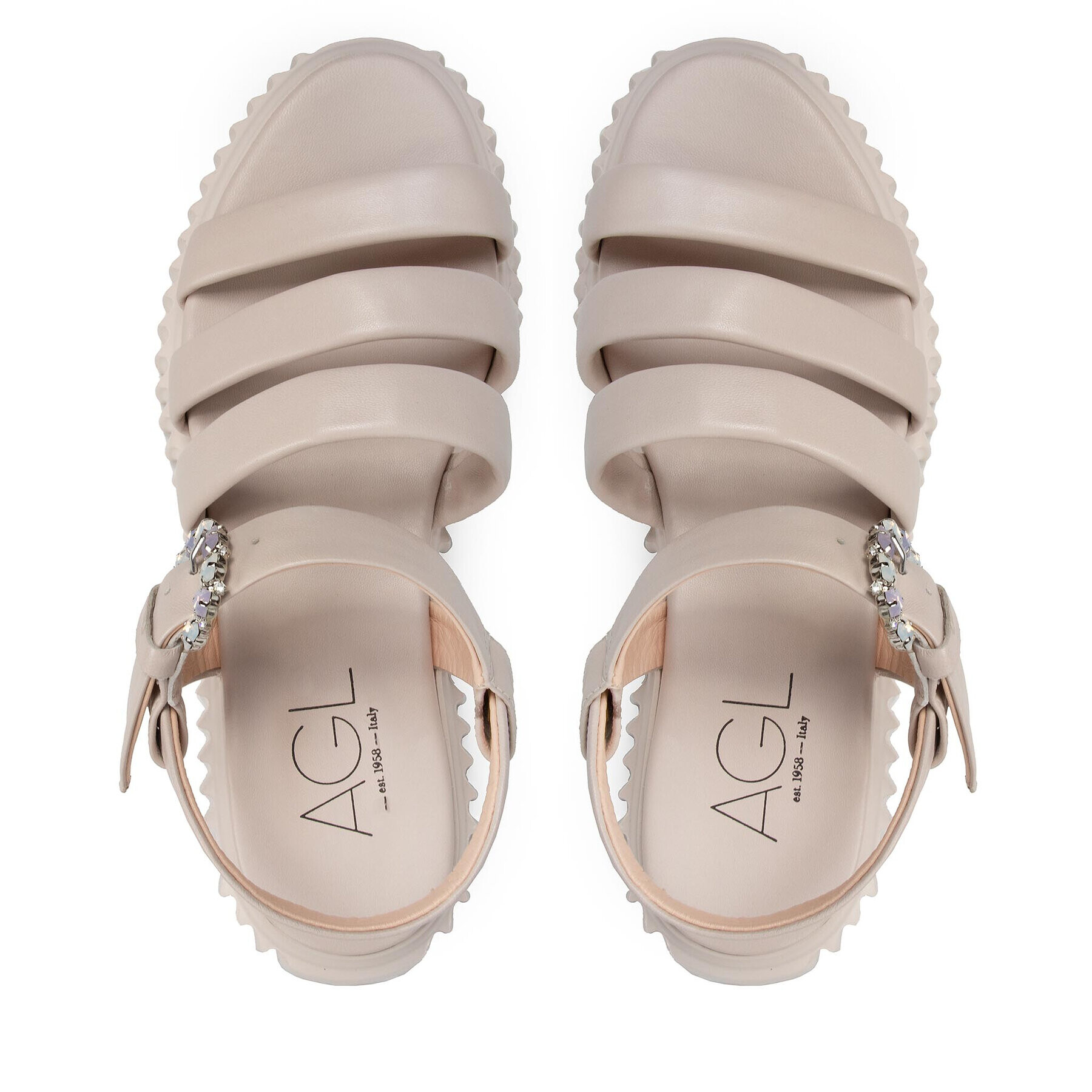 AGL Сандали Shiny Sandal D642062PQKO029D454 Бежов - Pepit.bg