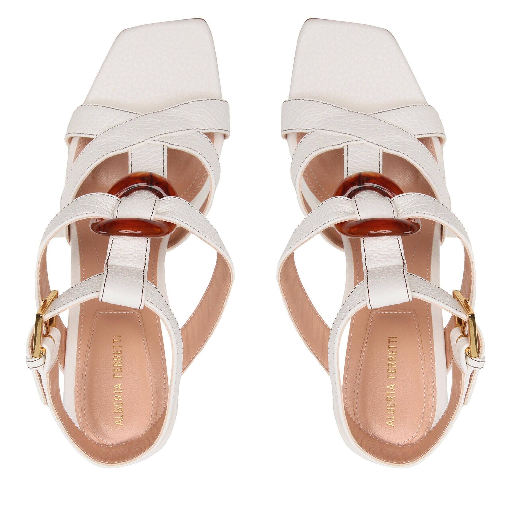 Alberta Ferretti Сандали 23151A6306 8003 Бял - Pepit.bg