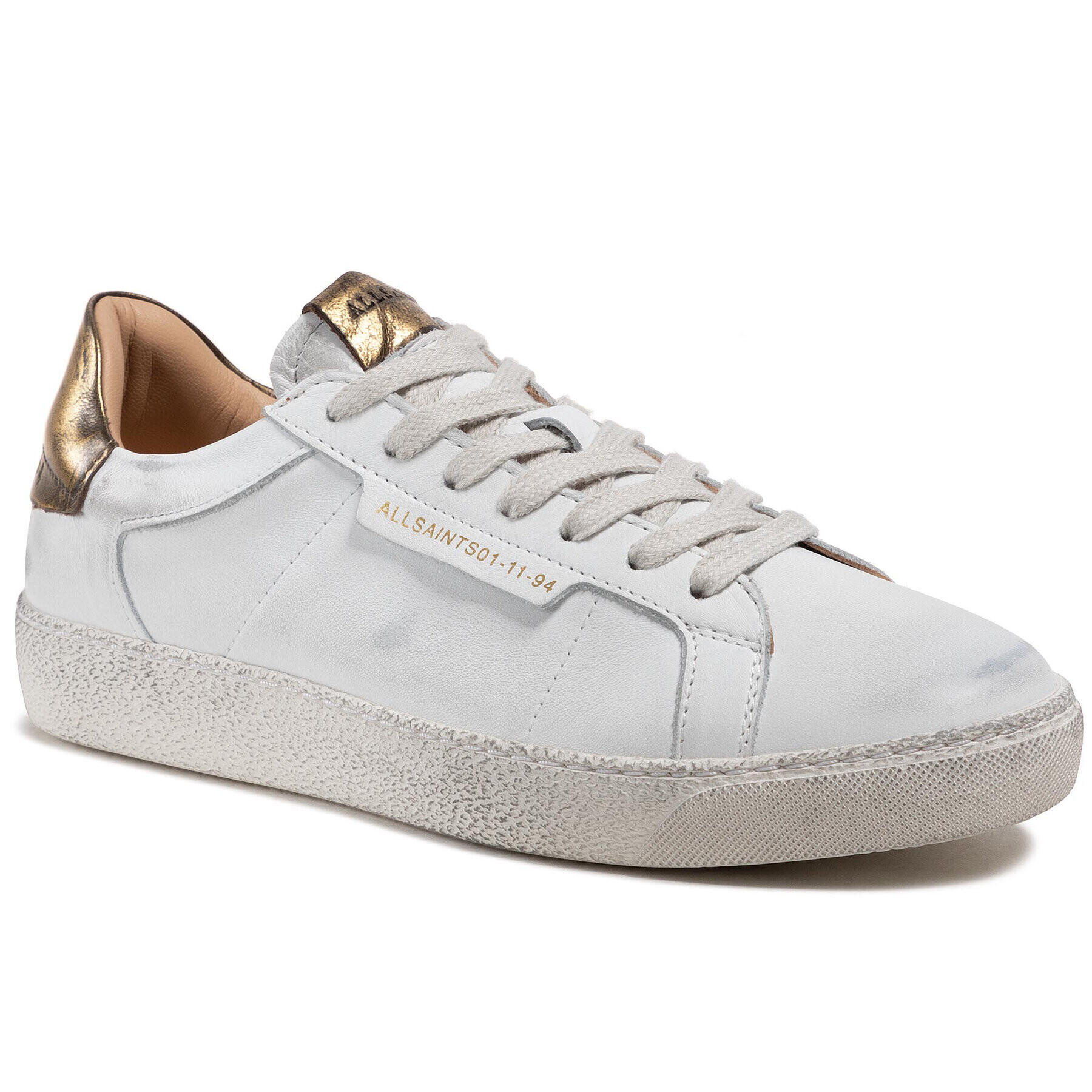 AllSaints Сникърси Sheer B4ZW0352 Бял - Pepit.bg