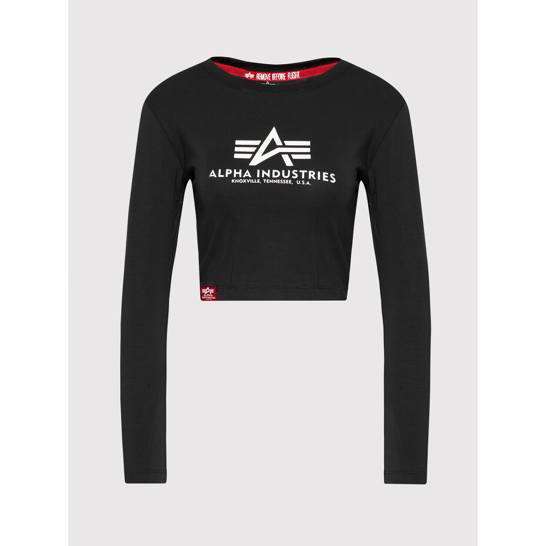 Alpha Industries Блуза Basic Cropped 116076 Черен Slim Fit - Pepit.bg