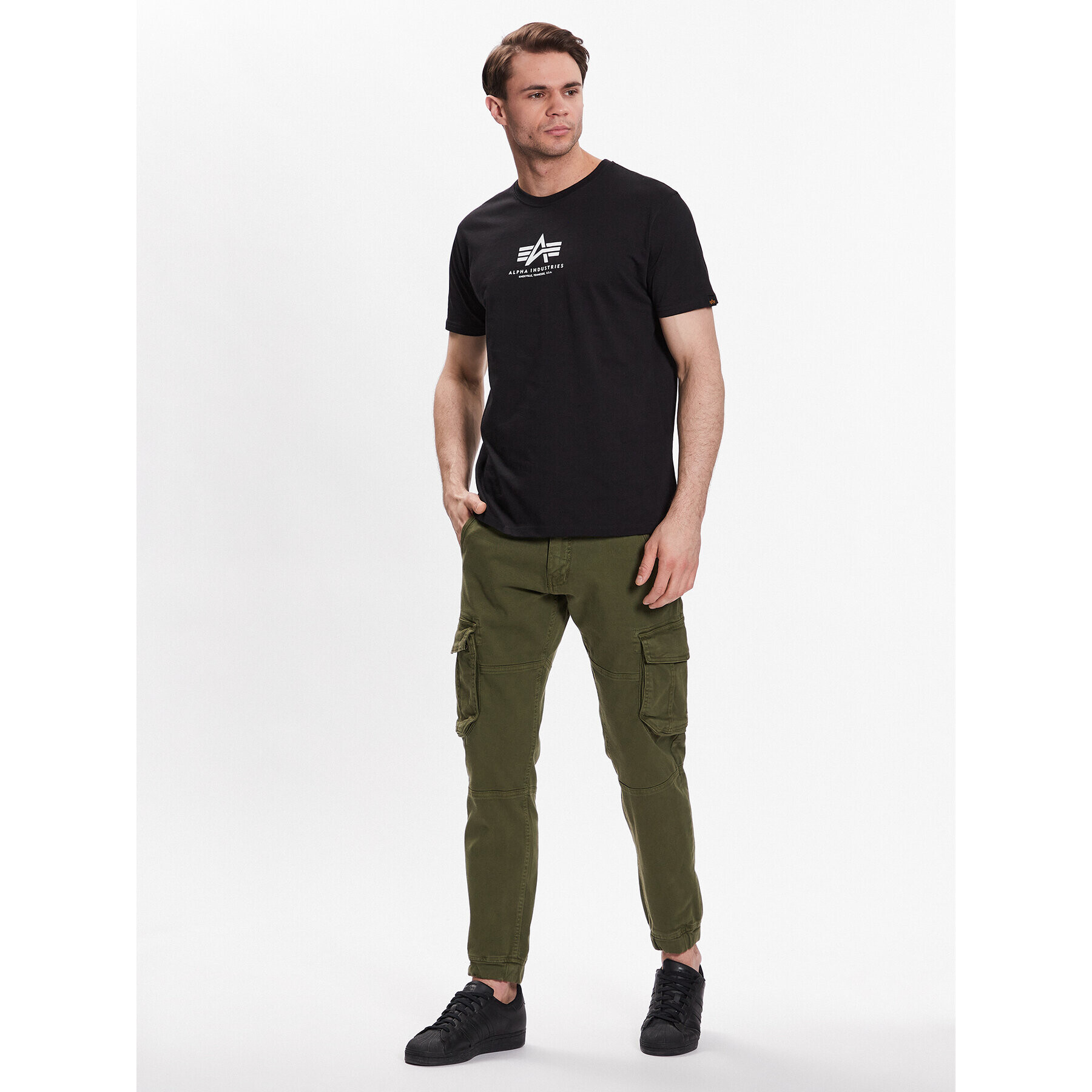 Alpha Industries Текстилни панталони Army 196210 Зелен Regular Fit - Pepit.bg