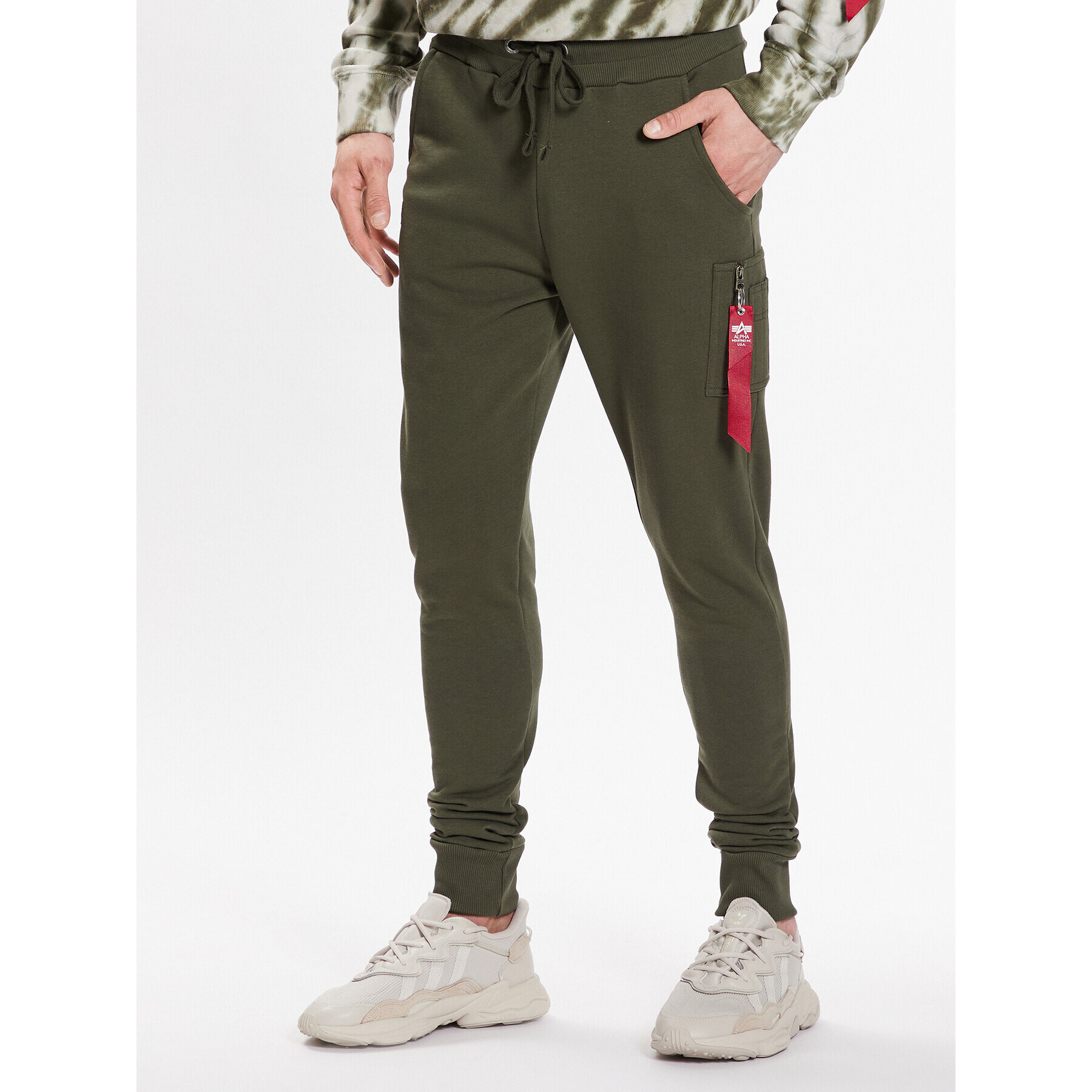 Alpha Industries Долнище анцуг X-Fit 178333 Зелен Slim Fit - Pepit.bg