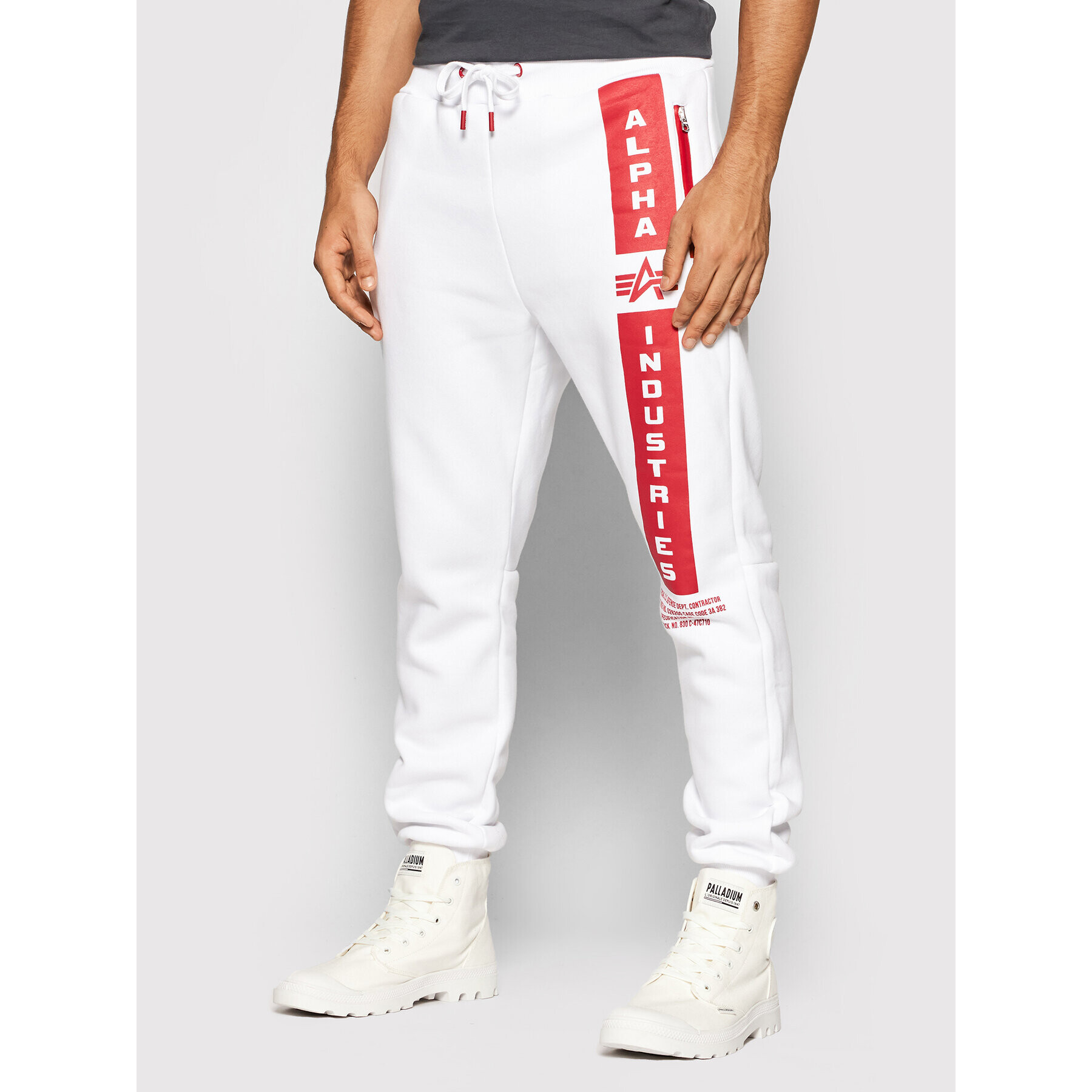 Alpha Industries Долнище анцуг Defense 198372 Бял Regular Fit - Pepit.bg