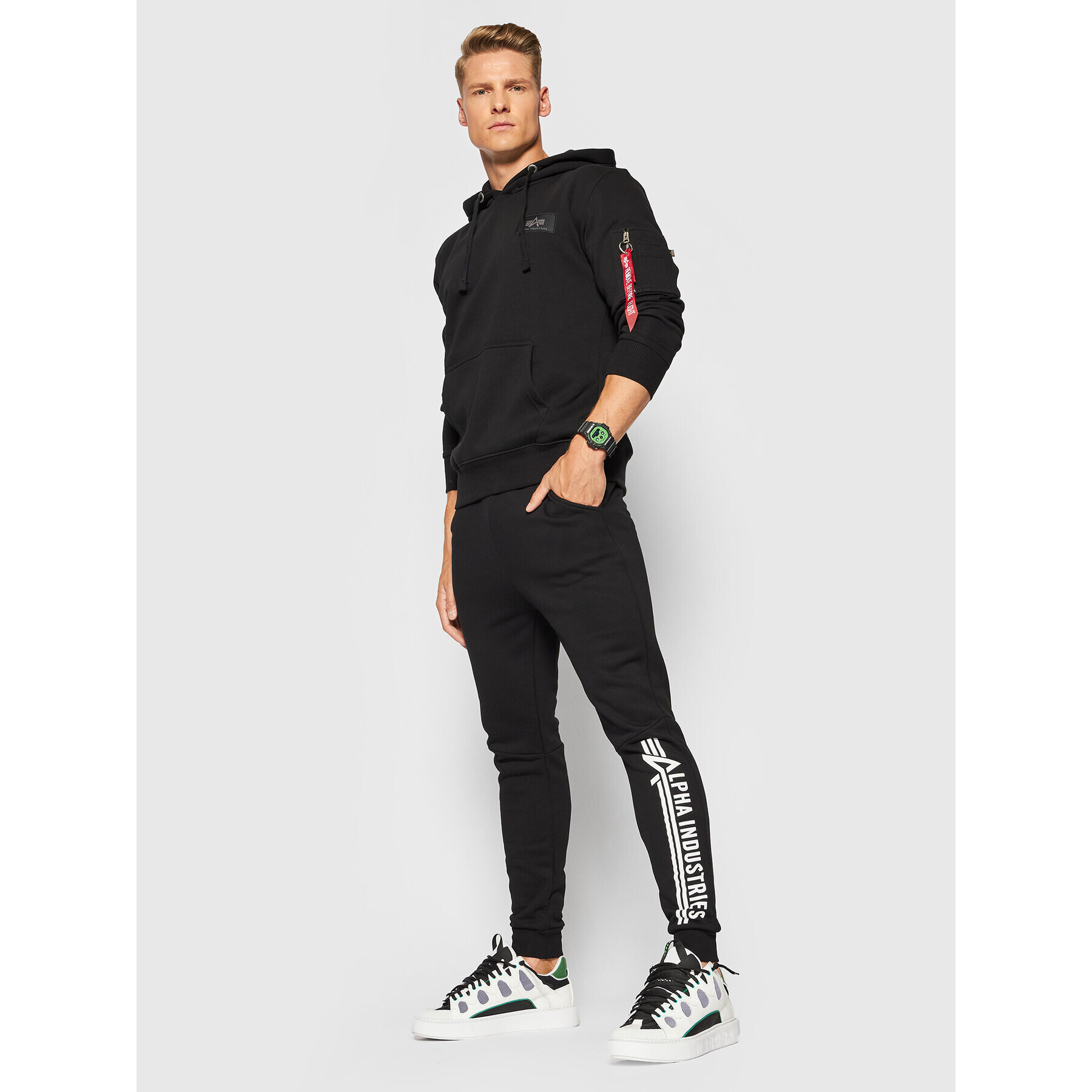 Alpha Industries Долнище анцуг Jogger 118364 Черен Regular Fit - Pepit.bg