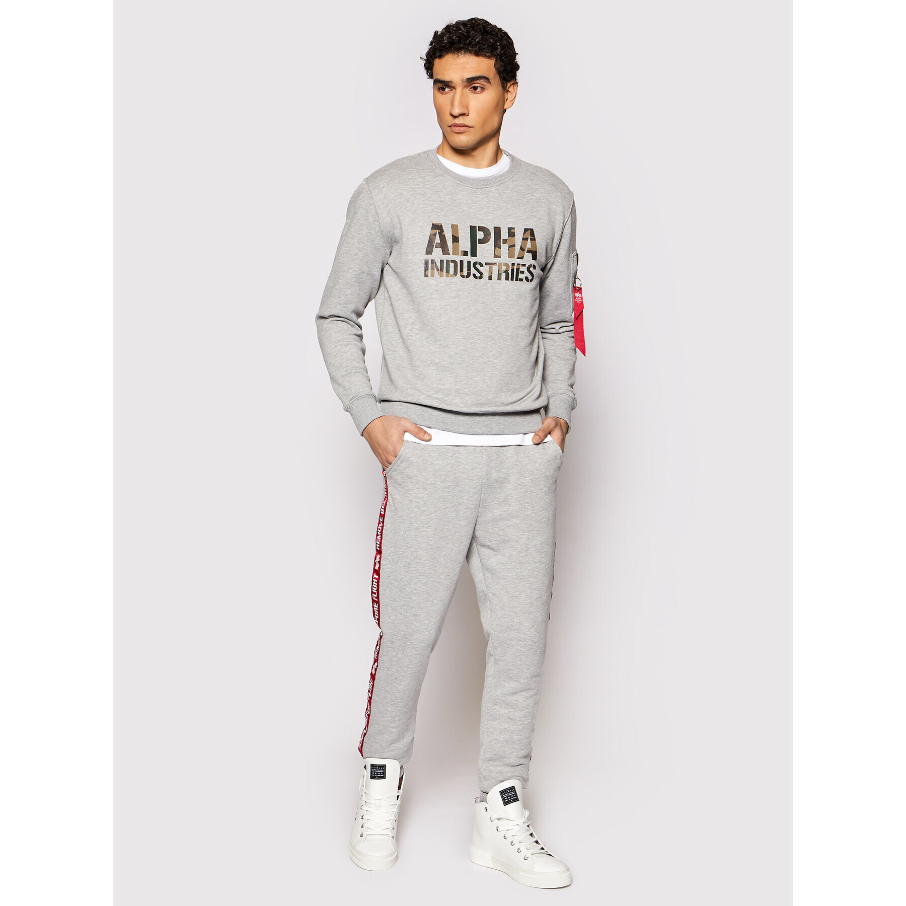 Alpha Industries Долнище анцуг Rbf Tape 196317 Сив Regular Fit - Pepit.bg