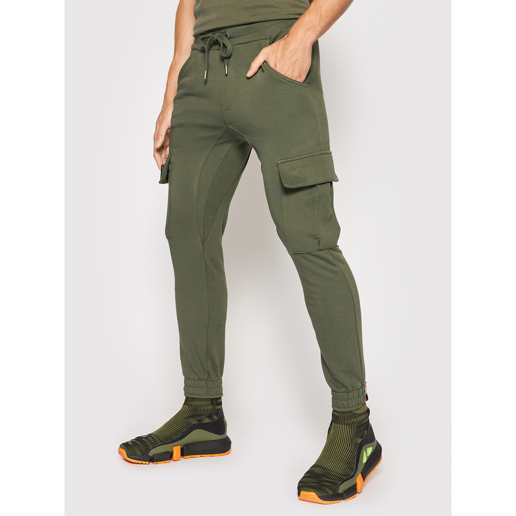 Alpha Industries Долнище анцуг Terry Jogger 116204 Зелен Regular Fit - Pepit.bg