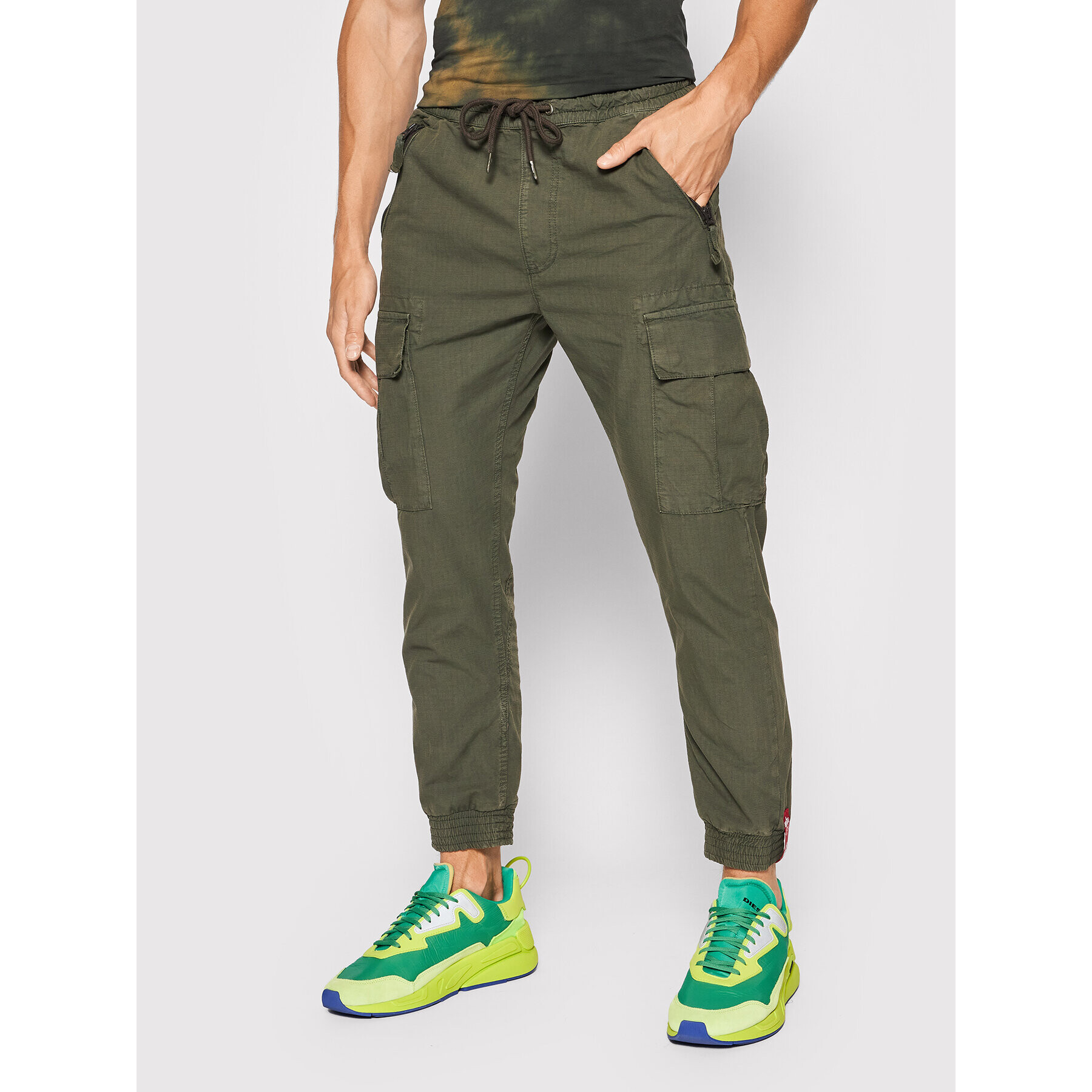 Alpha Industries Джогъри Ripstop 116201 Зелен Tapered Fit - Pepit.bg