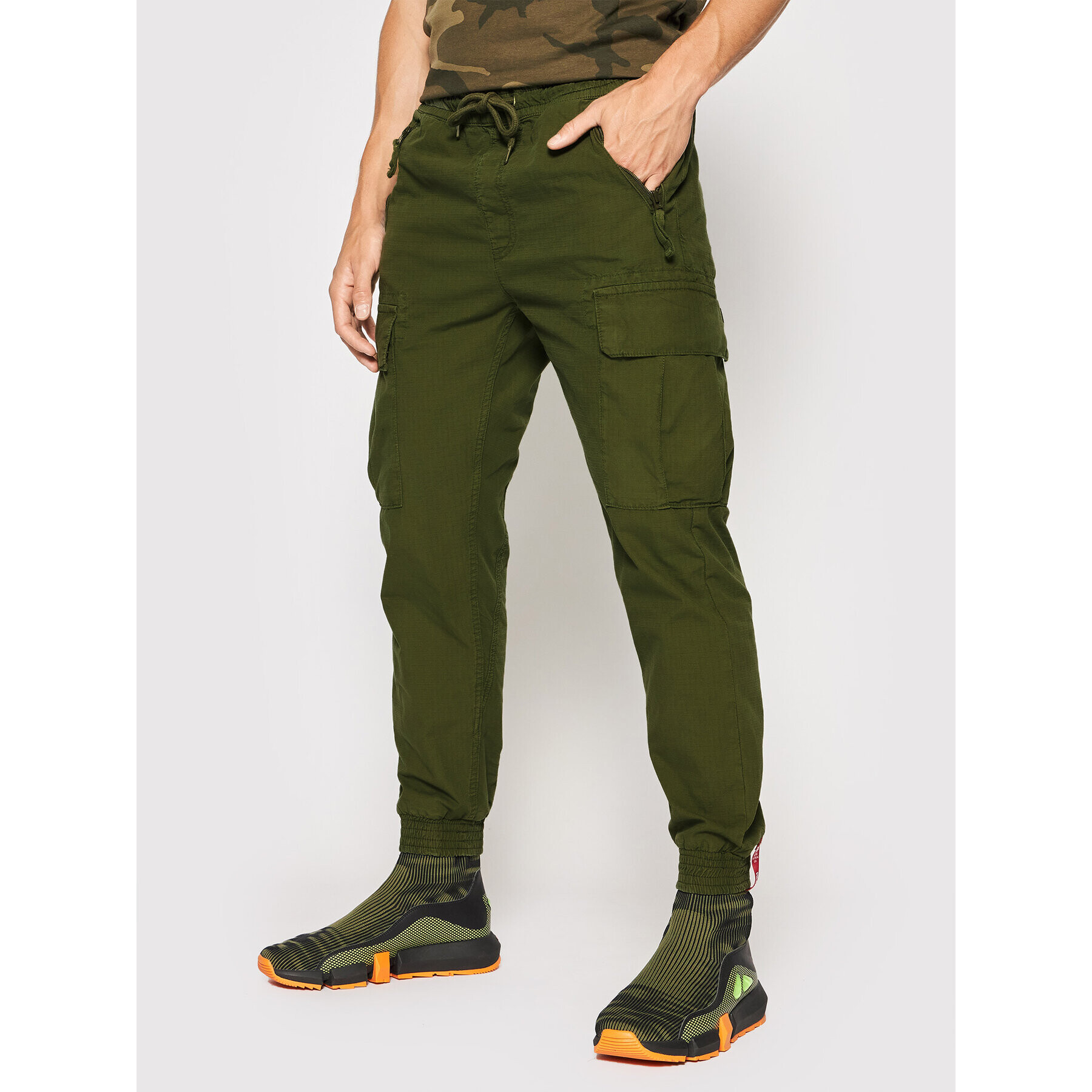 Alpha Industries Джогъри Ripstop 116201 Зелен Tapered Fit - Pepit.bg