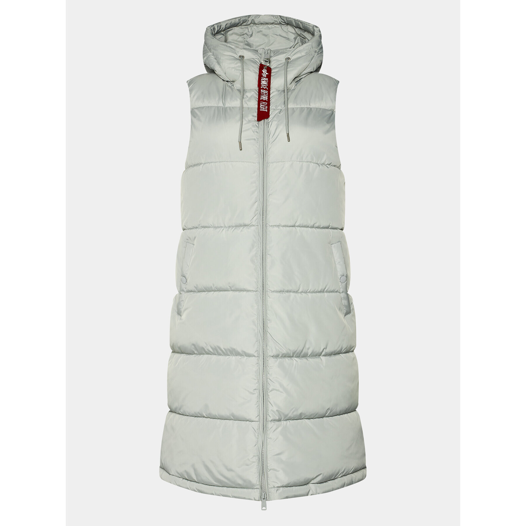 Alpha Industries Елек Long Puffer Vest 108002 Сив Regular Fit - Pepit.bg