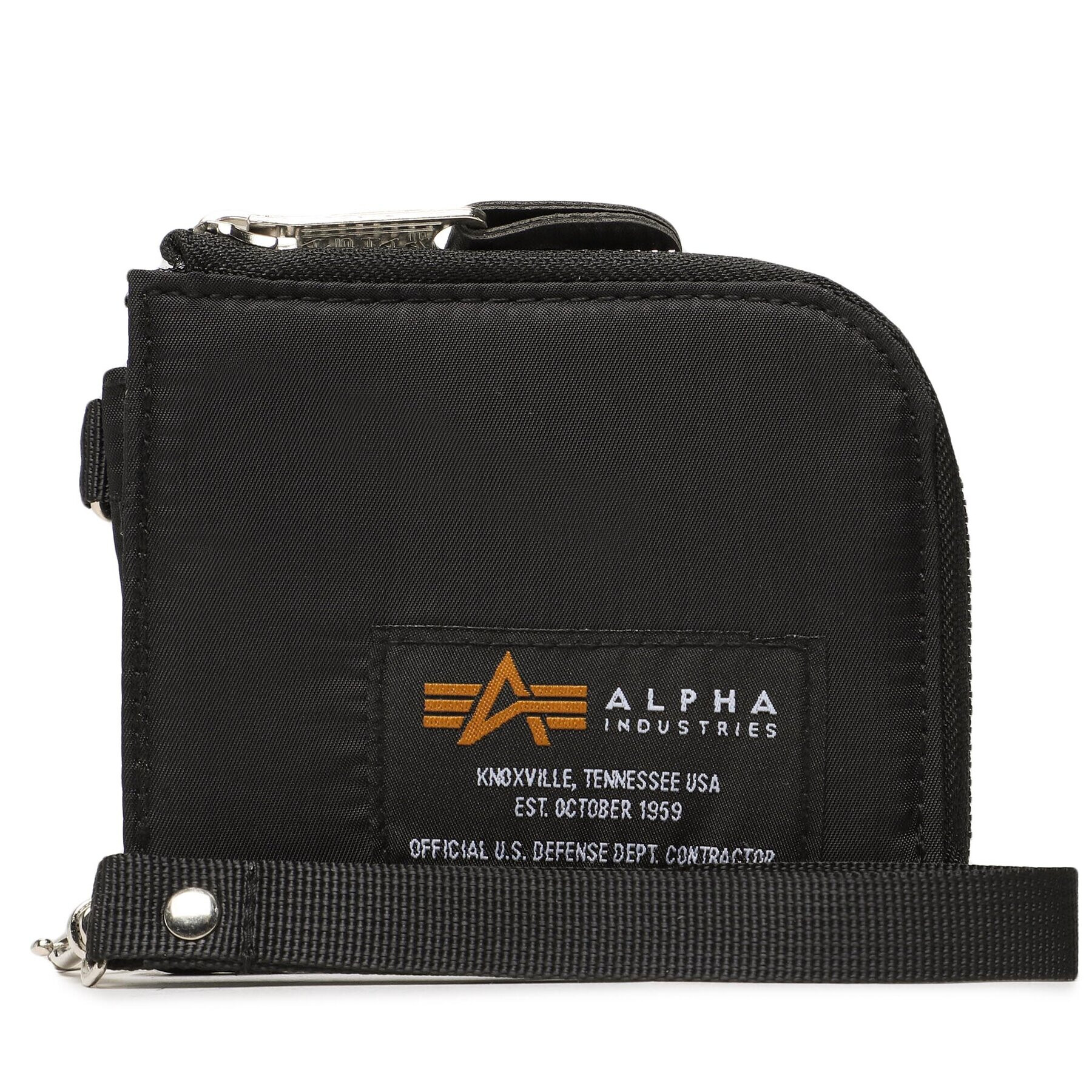 Alpha Industries Голям мъжки портфейл Label Wallet 108957 Черен - Pepit.bg