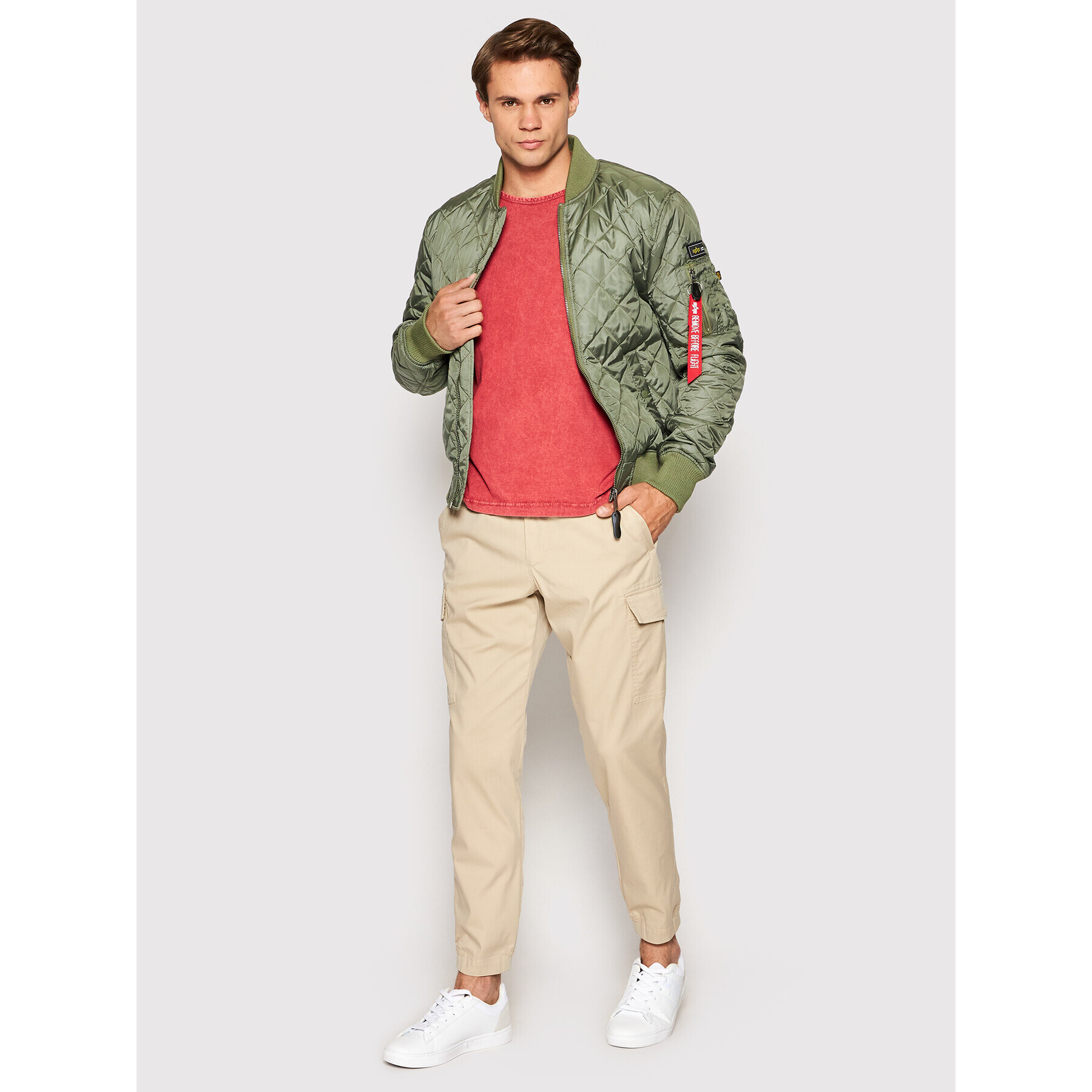 Alpha Industries Яке бомбър 106112 Зелен Regular Fit - Pepit.bg