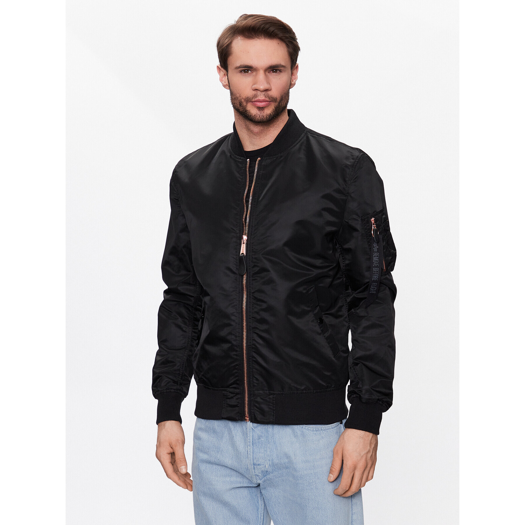 Alpha Industries Яке бомбър MA-1 156101 Черен Regular Fit - Pepit.bg