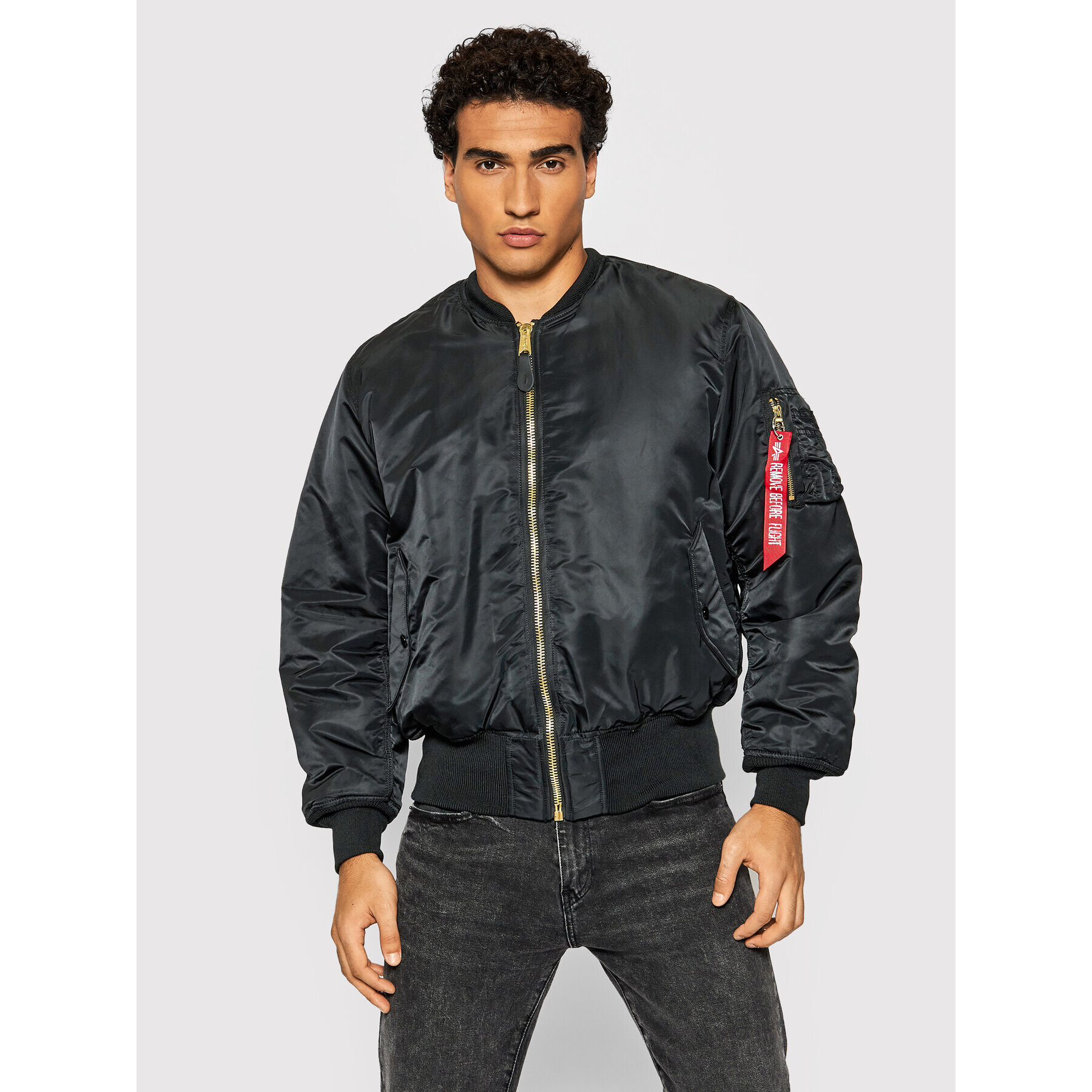 Alpha Industries Яке бомбър Ma-1 100101 Черен Regular Fit - Pepit.bg