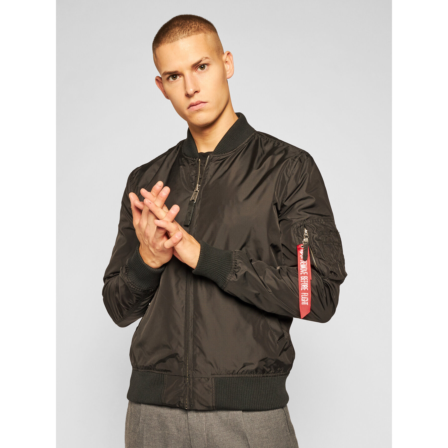 Alpha Industries Яке бомбър Ma-1 191103 Черен Regular Fit - Pepit.bg