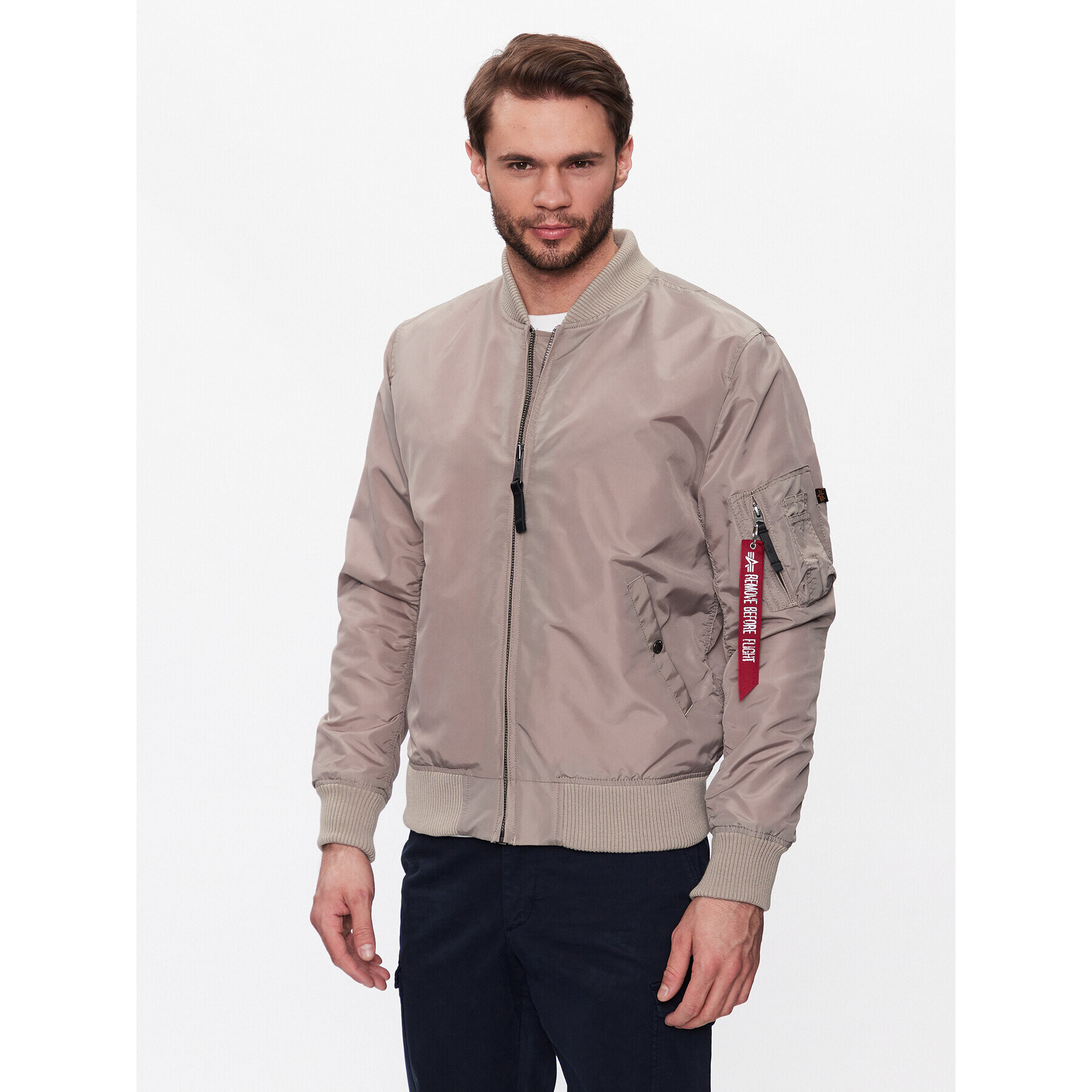 Alpha Industries Яке бомбър MA-1 191103 Бежов Regular Fit - Pepit.bg