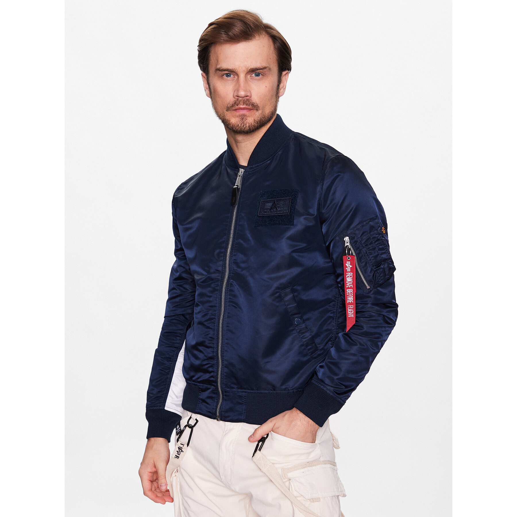 Alpha Industries Яке бомбър MA-1 196107 Син Regular Fit - Pepit.bg
