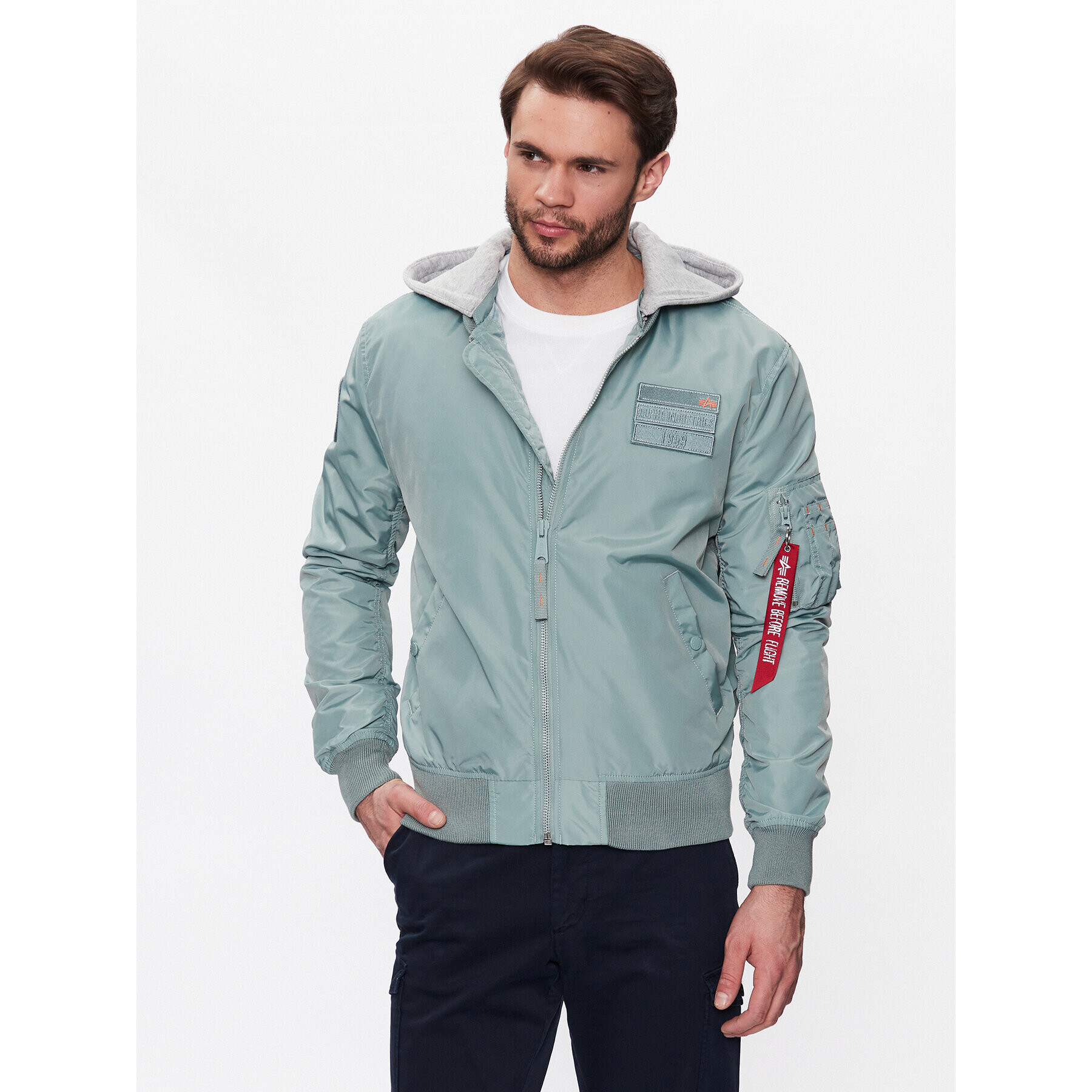 Alpha Industries Яке бомбър MA-1 126117 Зелен Regular Fit - Pepit.bg
