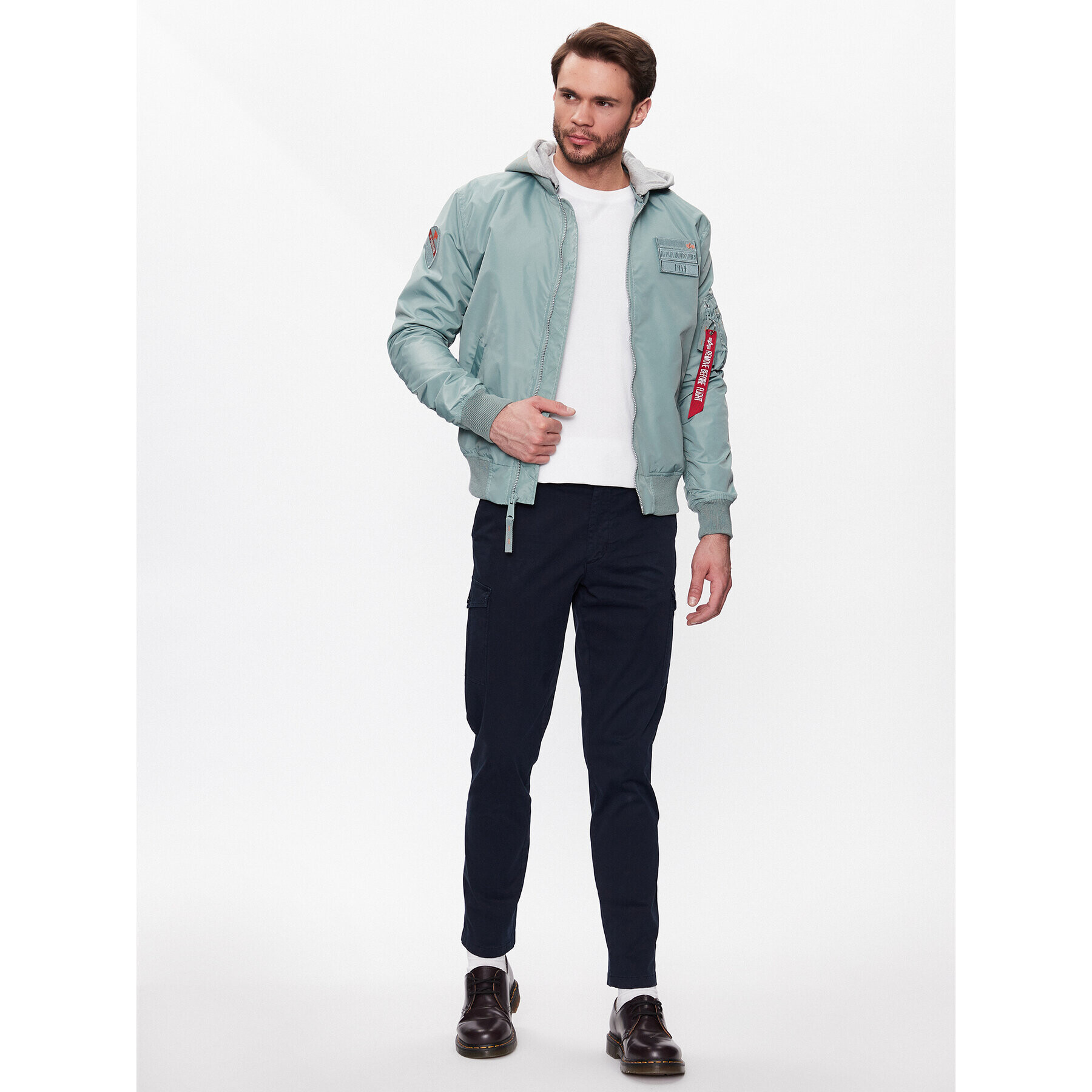 Alpha Industries Яке бомбър MA-1 126117 Зелен Regular Fit - Pepit.bg