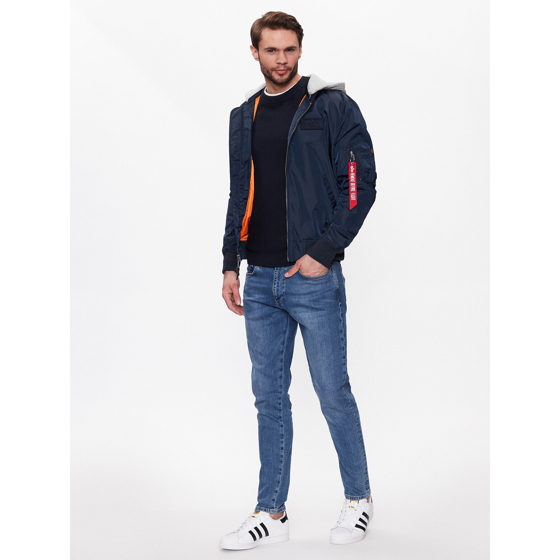 Alpha Industries Яке бомбър MA-1 196108 Син Regular Fit - Pepit.bg