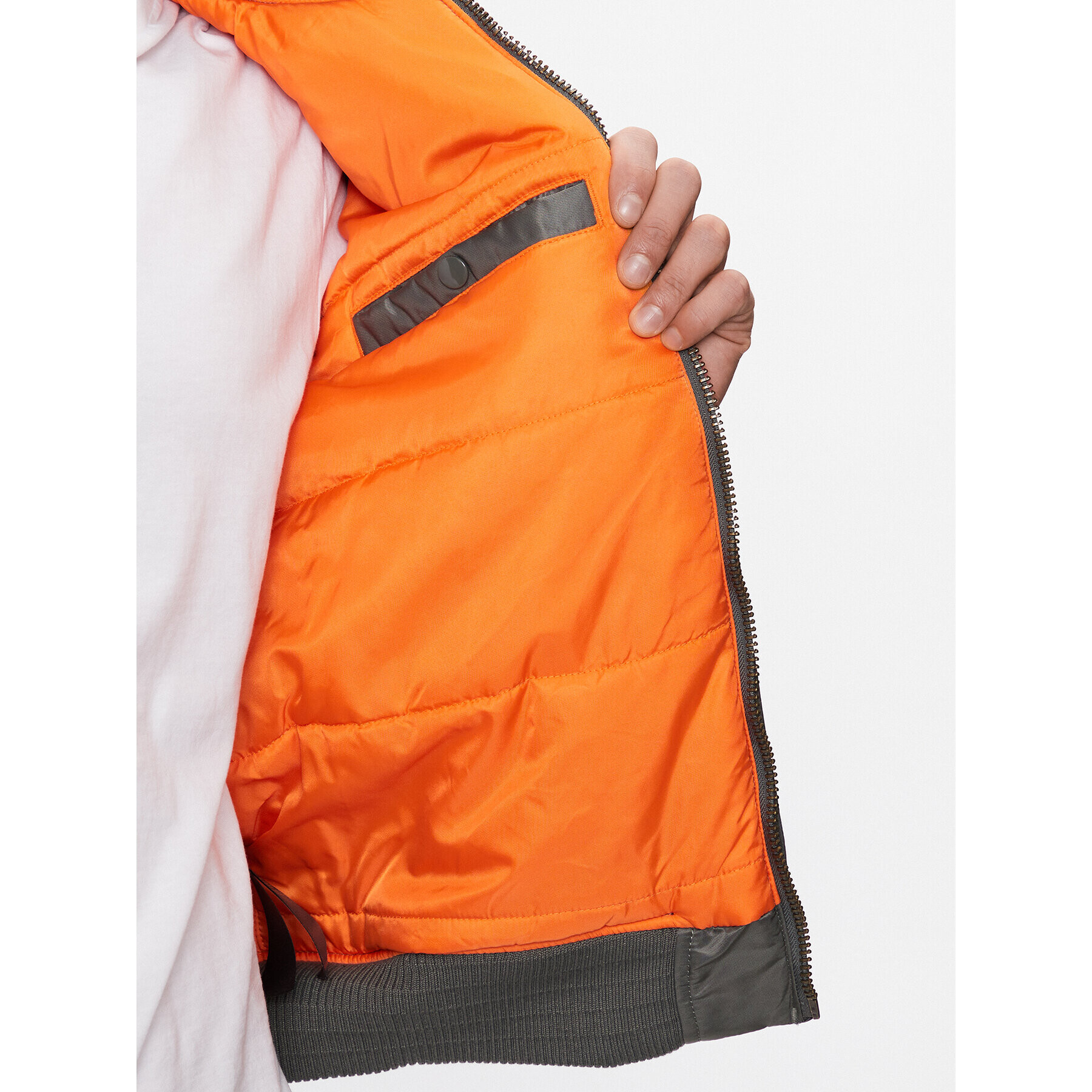 Alpha Industries Яке бомбър MA-1 191118 Сив Slim Fit - Pepit.bg