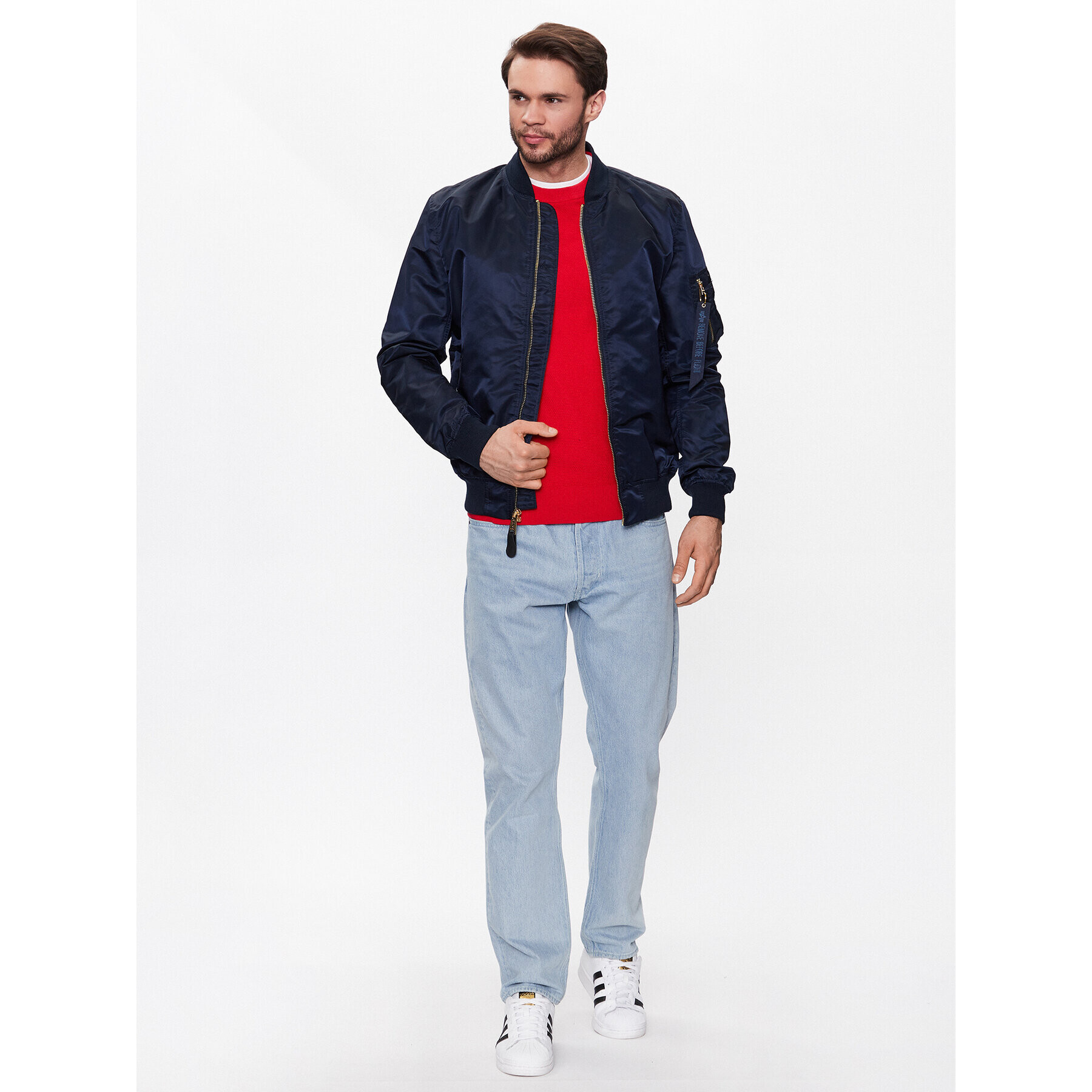 Alpha Industries Яке бомбър MA-1 156101 Син Regular Fit - Pepit.bg