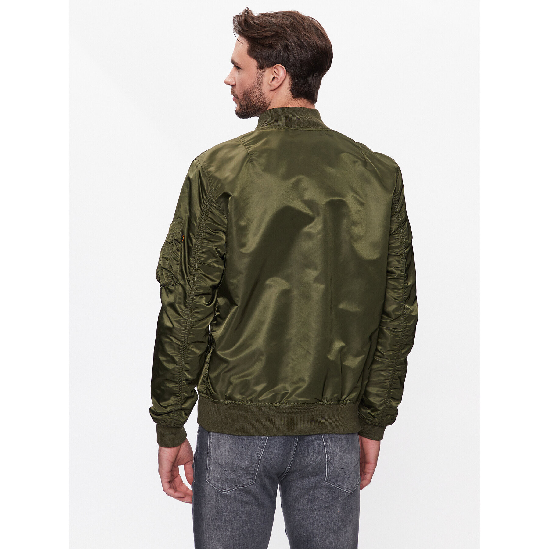 Alpha Industries Яке бомбър MA-1 156101 Зелен Regular Fit - Pepit.bg