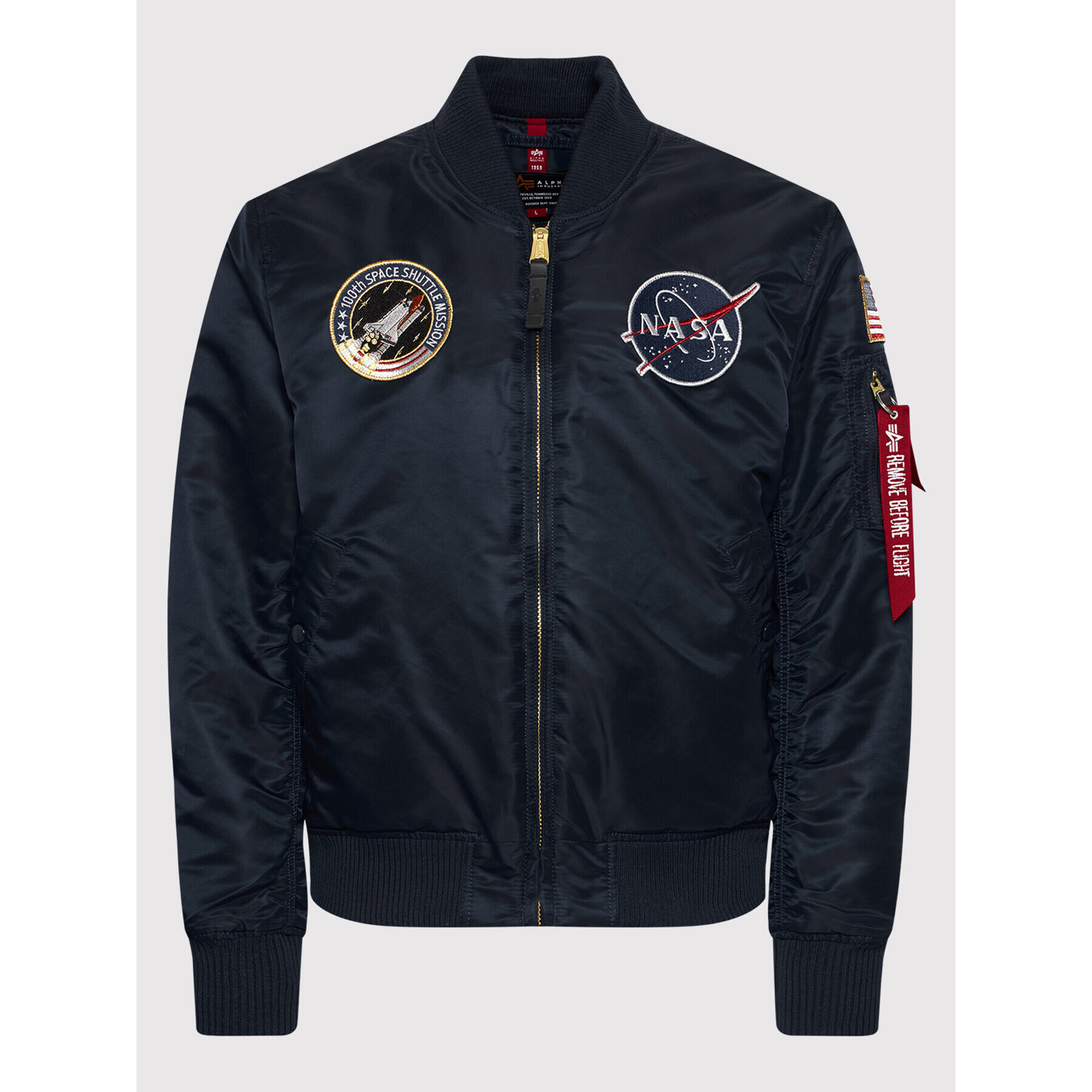 Alpha Industries Яке бомбър Nasa 166107LP Тъмносин Slim Fit - Pepit.bg