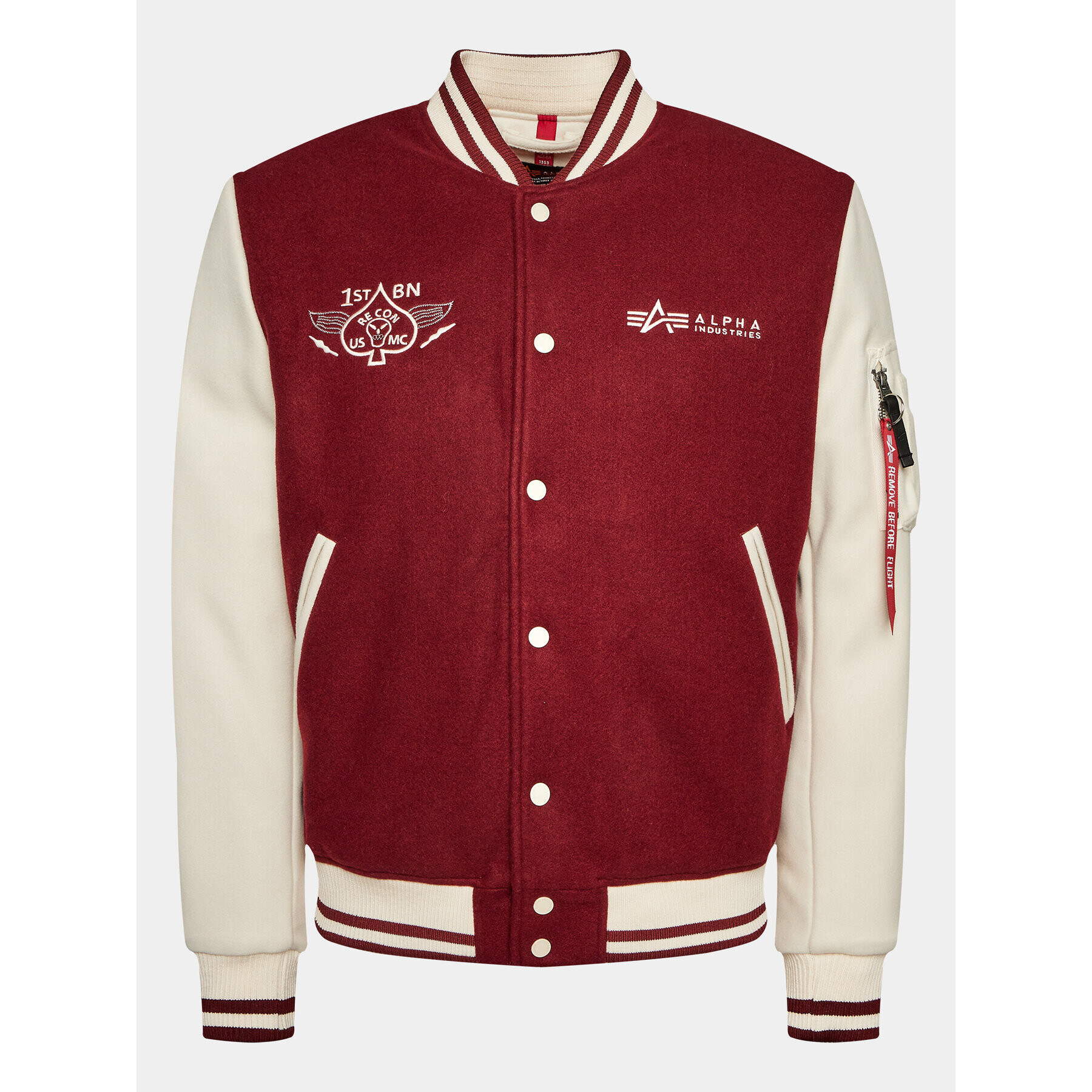 Alpha Industries Яке бомбър Varsity Air Force 138107 Бордо Regular Fit - Pepit.bg