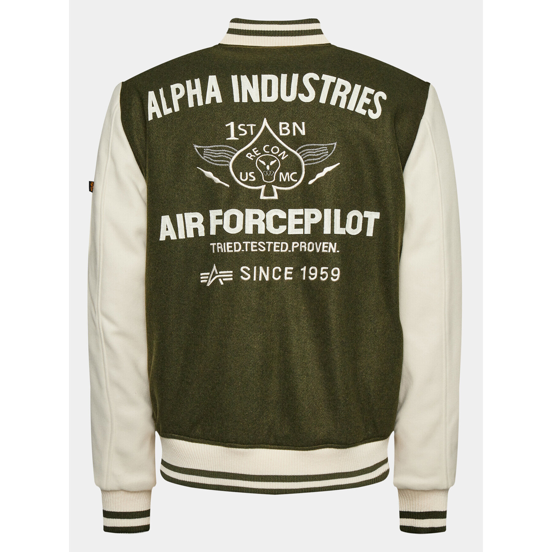 Alpha Industries Яке бомбър Varsity Air Force 138107 Зелен Regular Fit - Pepit.bg