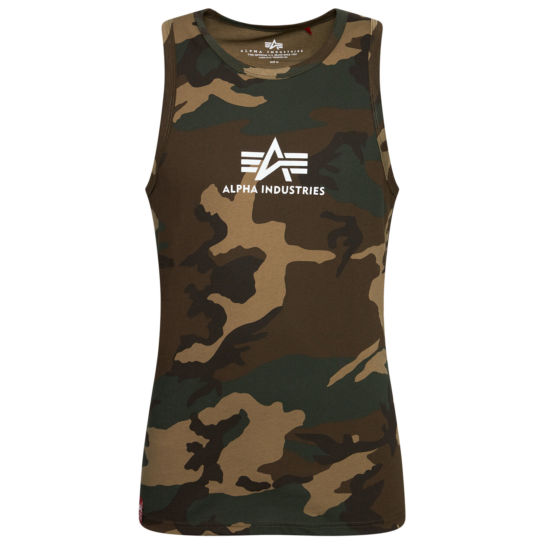 Alpha Industries Мъжки топ Basic Camo 126566C Зелен Regular Fit - Pepit.bg