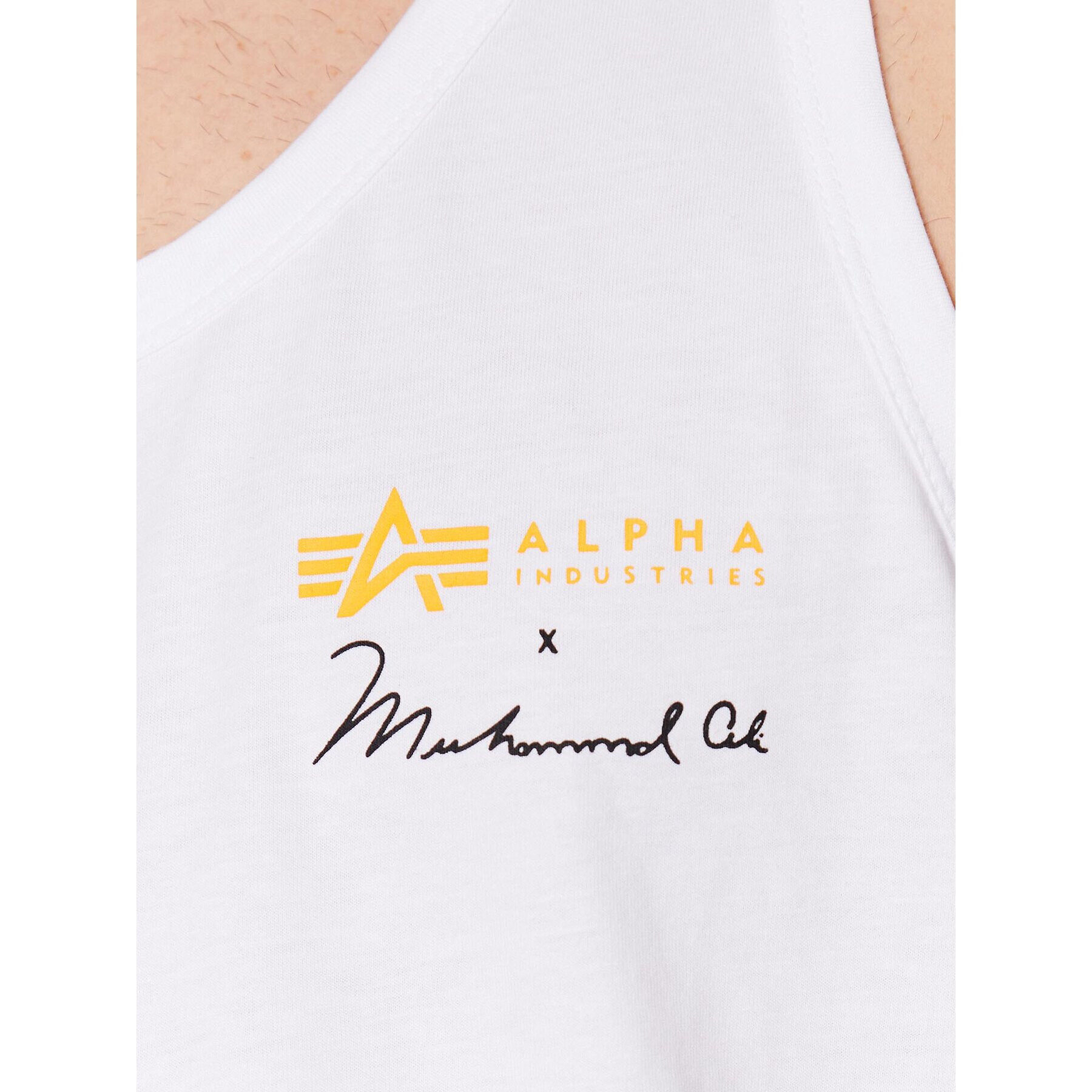 Alpha Industries Мъжки топ Muhammad Ali 136563 Бял Regular Fit - Pepit.bg