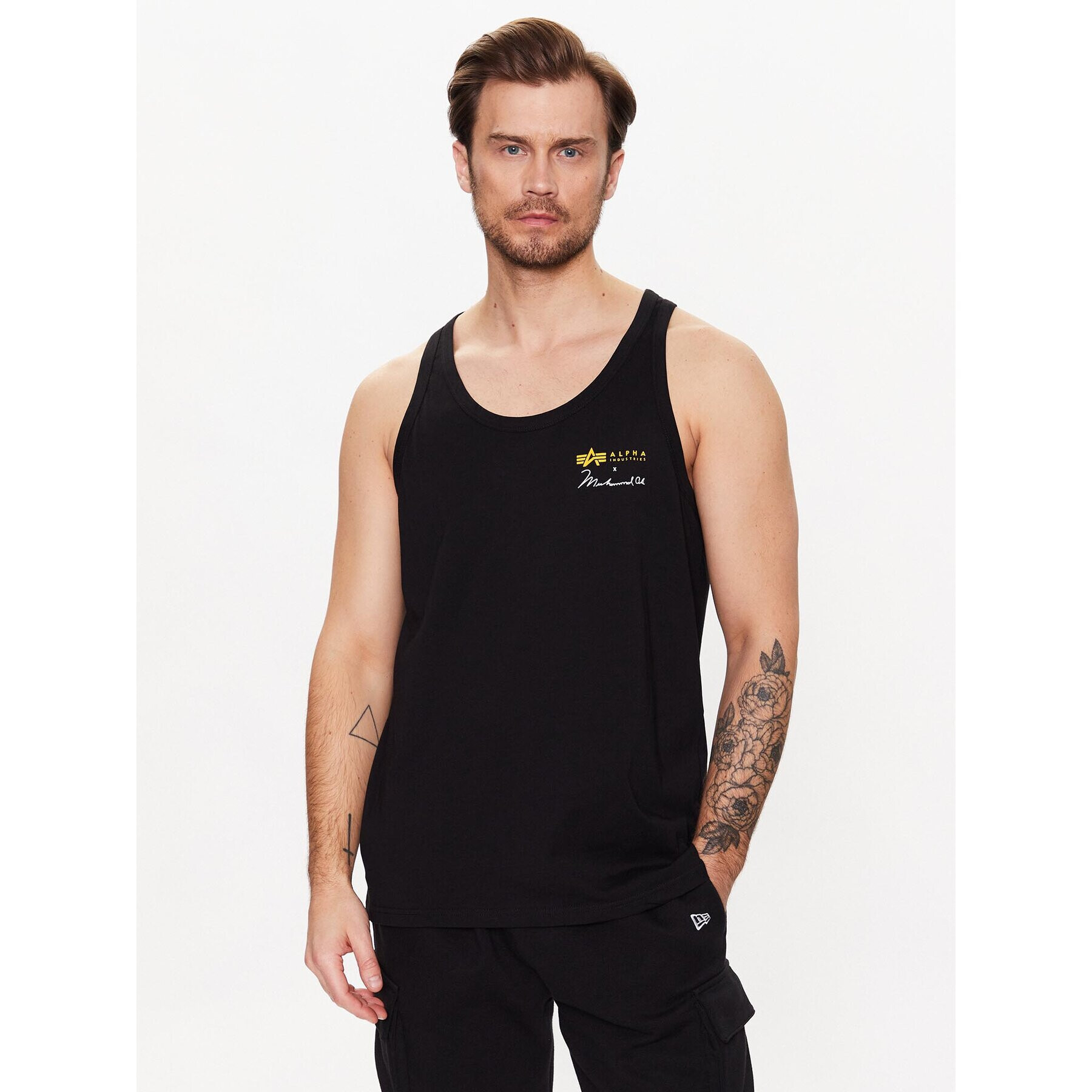 Alpha Industries Мъжки топ Muhammad Ali 136563 Черен Regular Fit - Pepit.bg