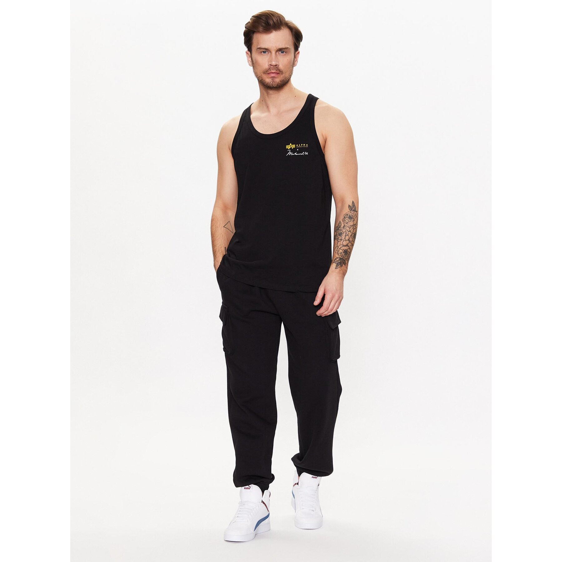 Alpha Industries Мъжки топ Muhammad Ali 136563 Черен Regular Fit - Pepit.bg