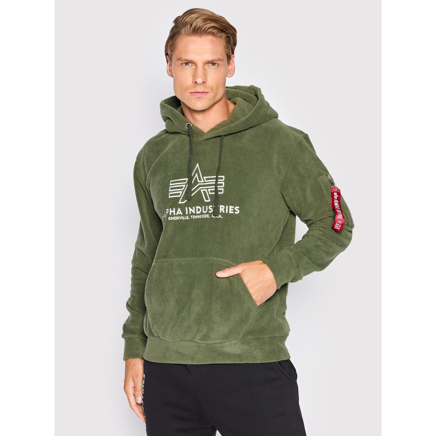 Alpha Industries Полар Basic 118341 Зелен Regular Fit - Pepit.bg