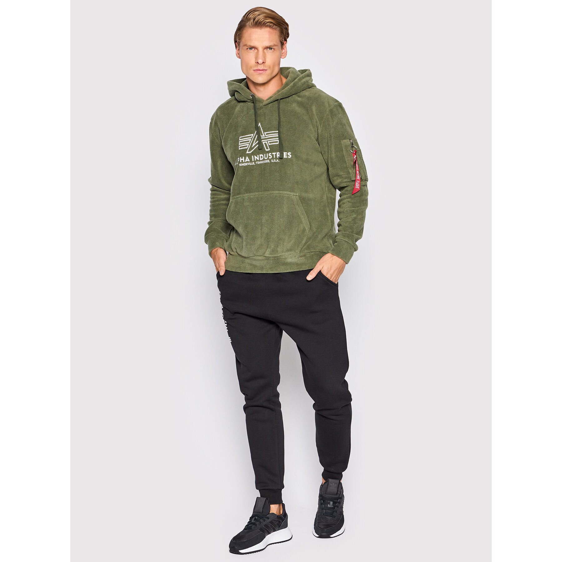 Alpha Industries Полар Basic 118341 Зелен Regular Fit - Pepit.bg