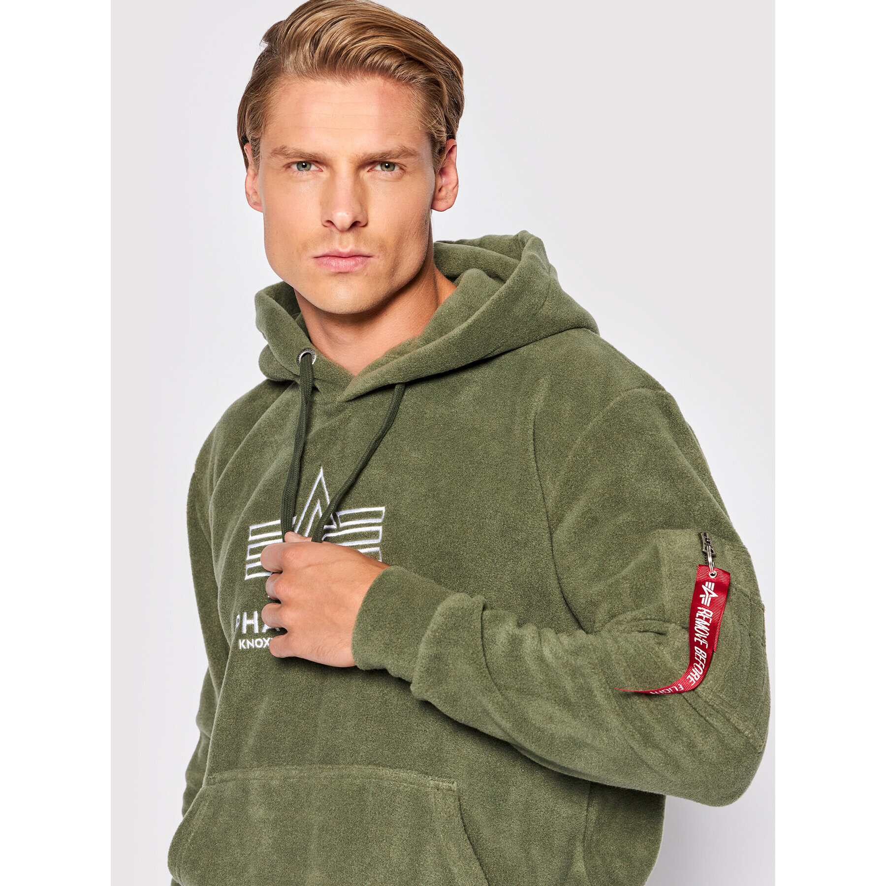 Alpha Industries Полар Basic 118341 Зелен Regular Fit - Pepit.bg