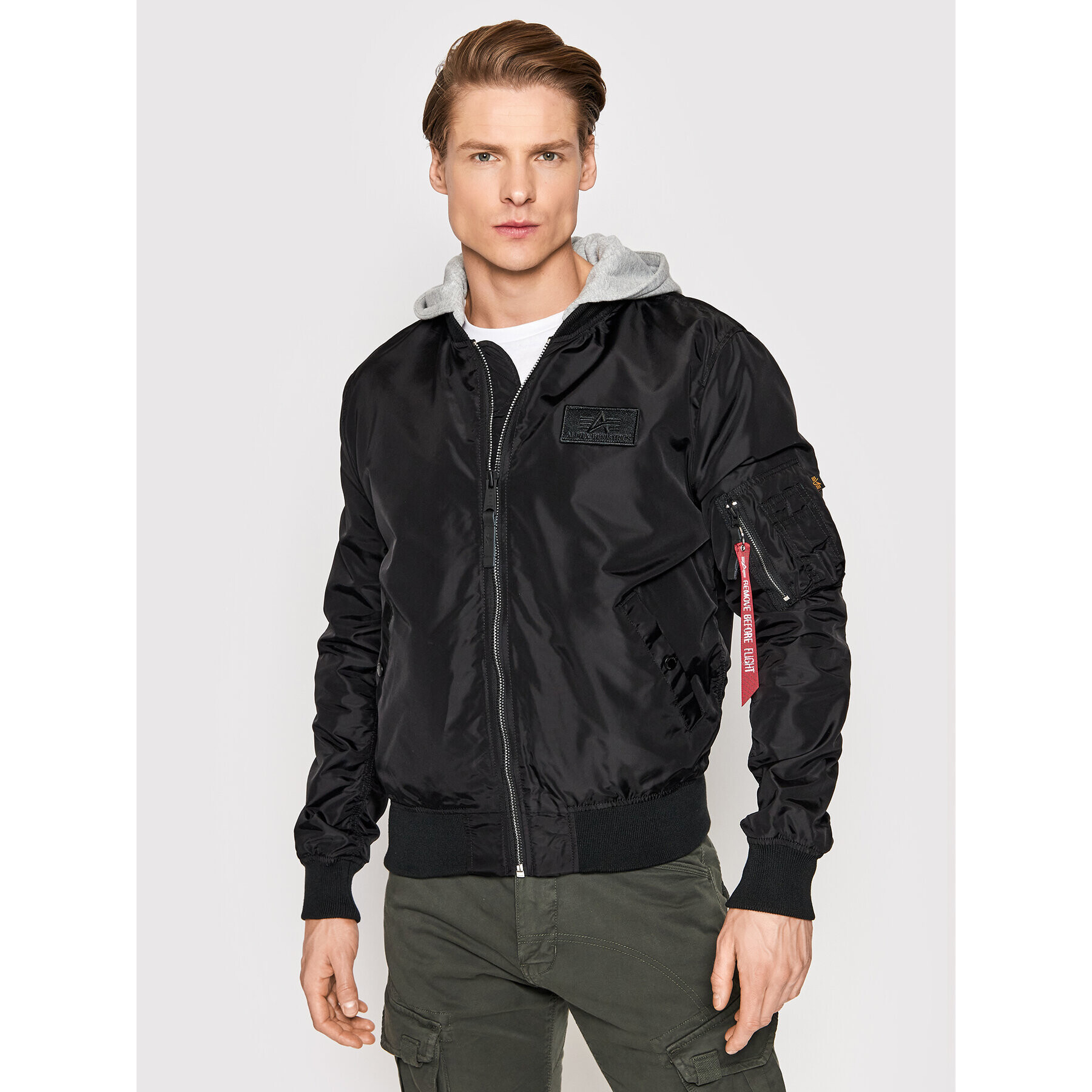 Alpha Industries Преходно яке Ma-1 Tt 106103 Черен Regular Fit - Pepit.bg