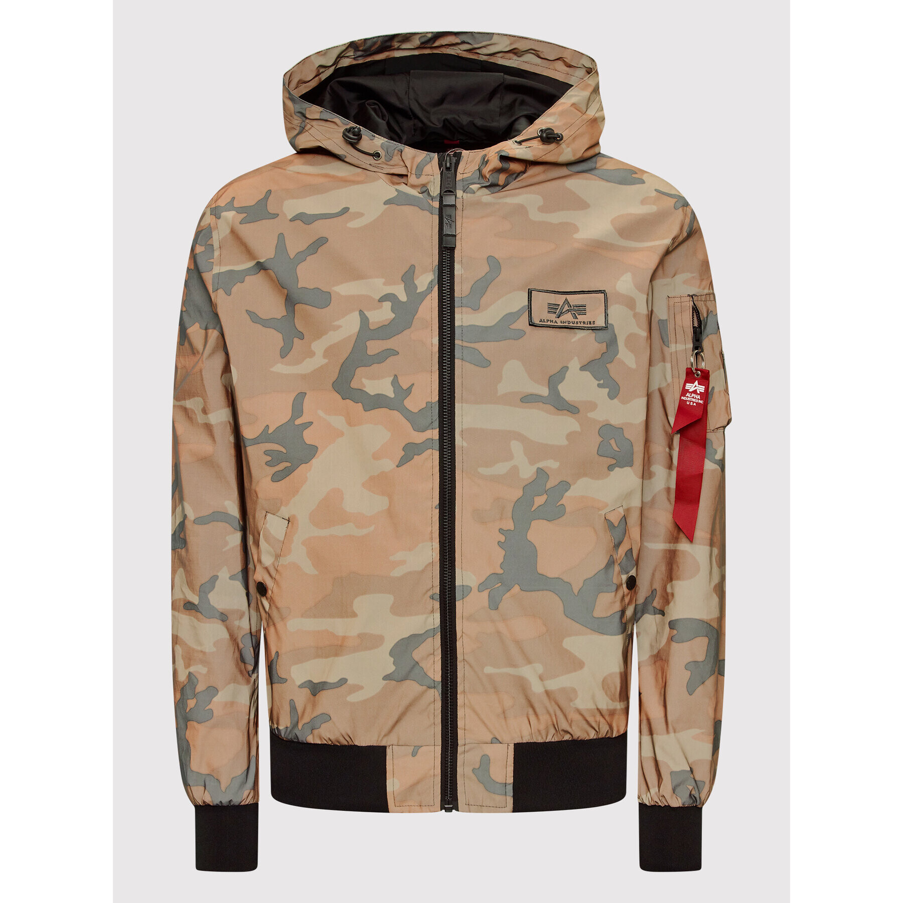 Alpha Industries Преходно яке Camo 126138RC Кафяв Regular Fit - Pepit.bg